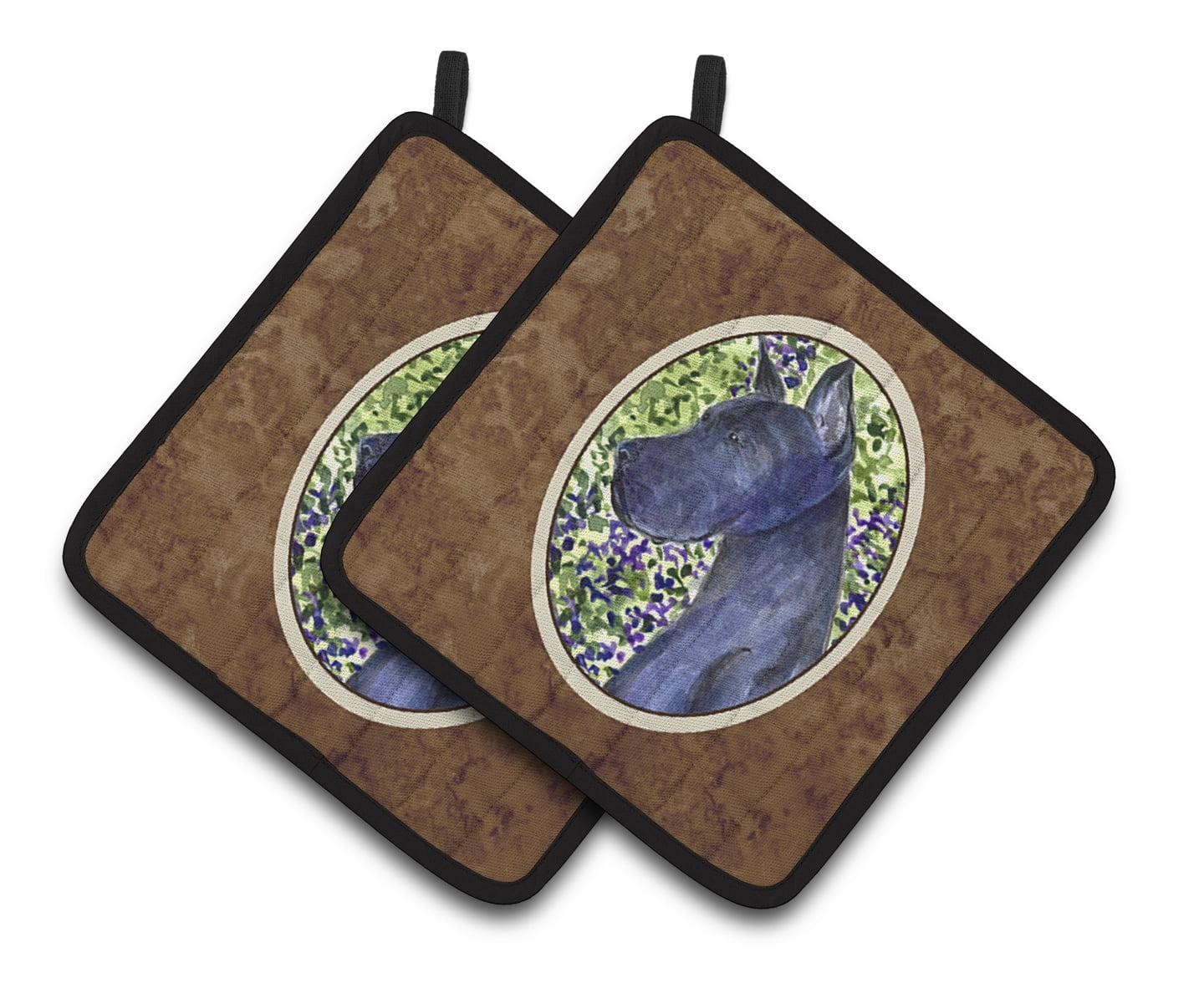 Carolines Treasures SS8745PTHD Great Dane Pair of Pot Holders, 7.5HX7.5W, multicolor