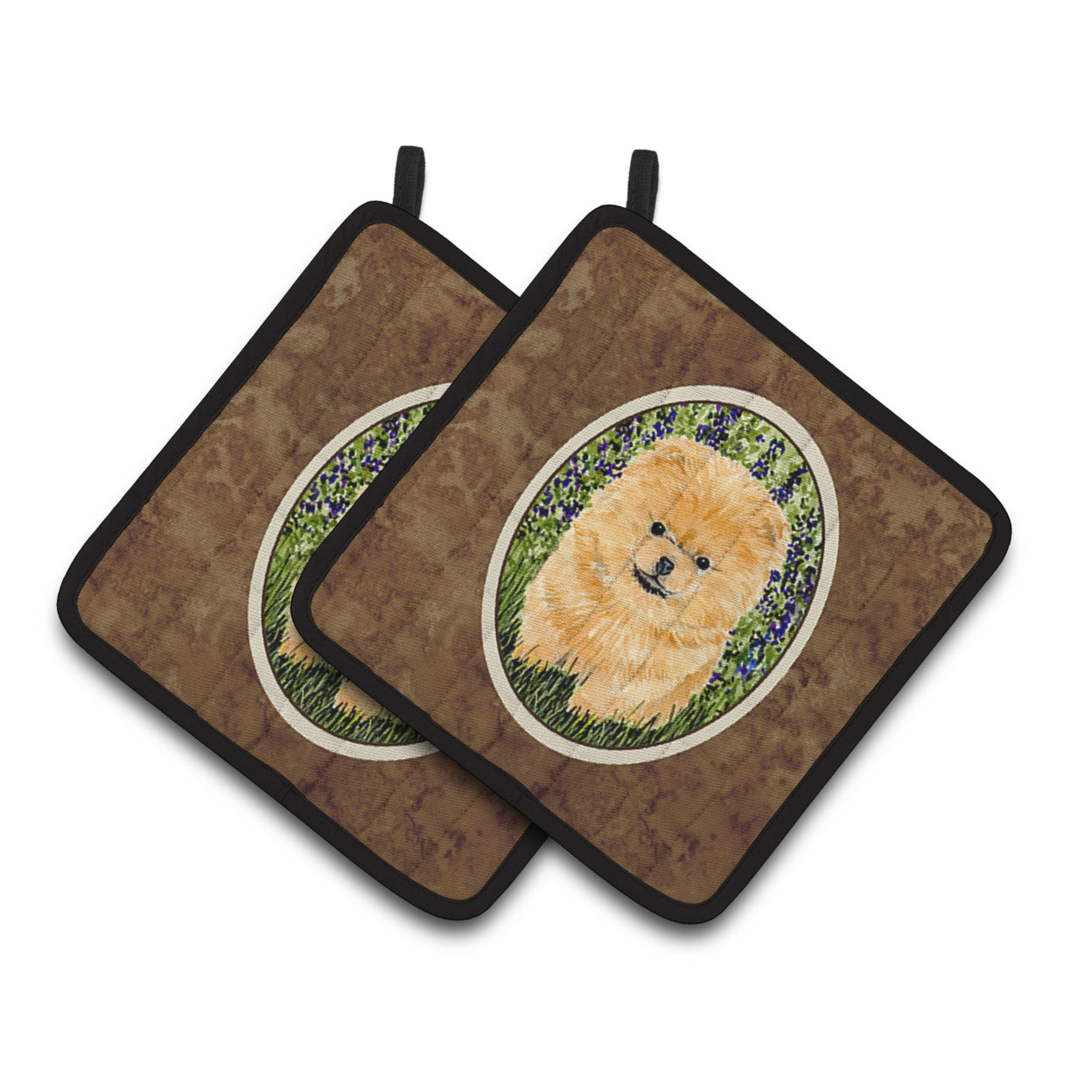 Carolines Treasures SS8746PTHD Par de Portavasos Pomeranian, 7,5hx7,5w, multicolor