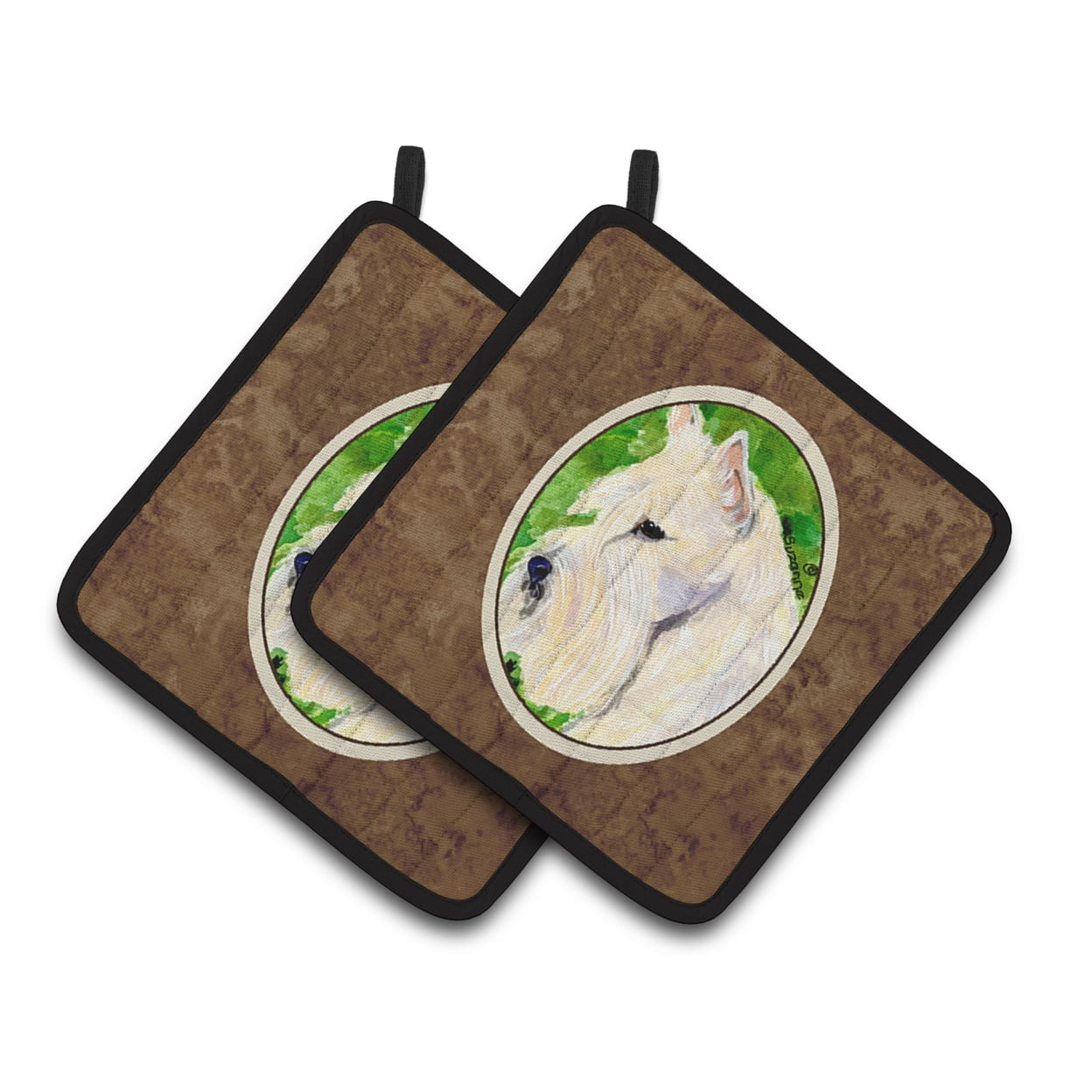 Carolines Treasures SS8791PTHD Scottish Terrier Pair of Pot Holders, 7.5HX7.5W, multicolor