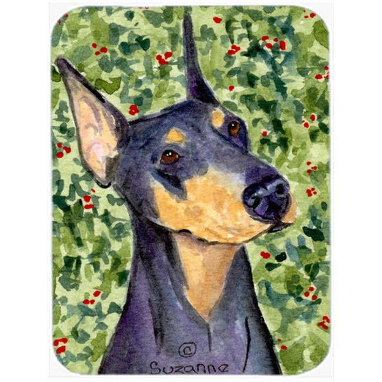 Carolines Treasures SS8812LCB Doberman Glass Cutting Board Large, 12H x 16W, multicolor