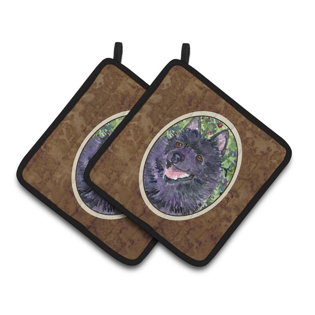 Carolines Treasures SS8822PTHD Schipperke Pair of Pot Holders, 7.5HX7.5W, multicolor