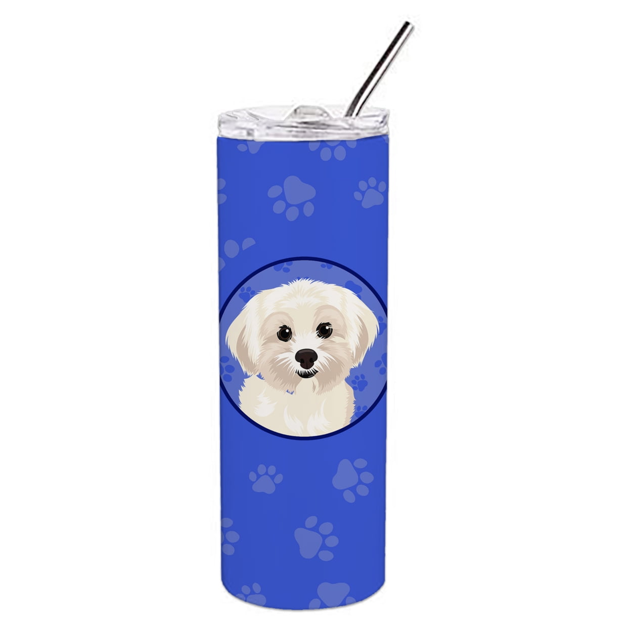 Carolines Treasures WDK1207TBL20 Shih-Tzu Gold Design4 Stainless Steel 20 oz Skinny Tumbler Blue 20 oz multicolor