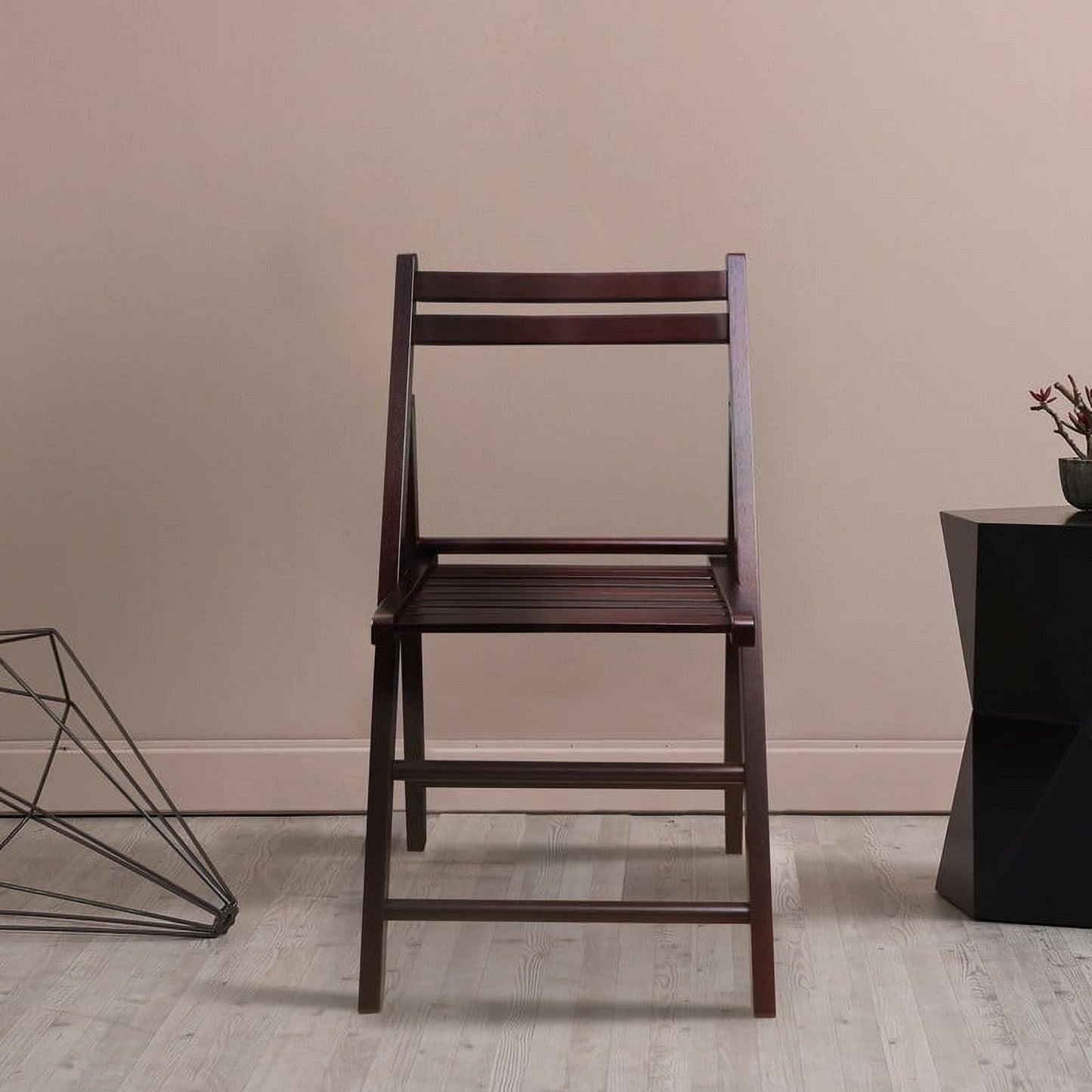 Casual Home Wood Indoor Folding Chair, Expresso (Set of 2)