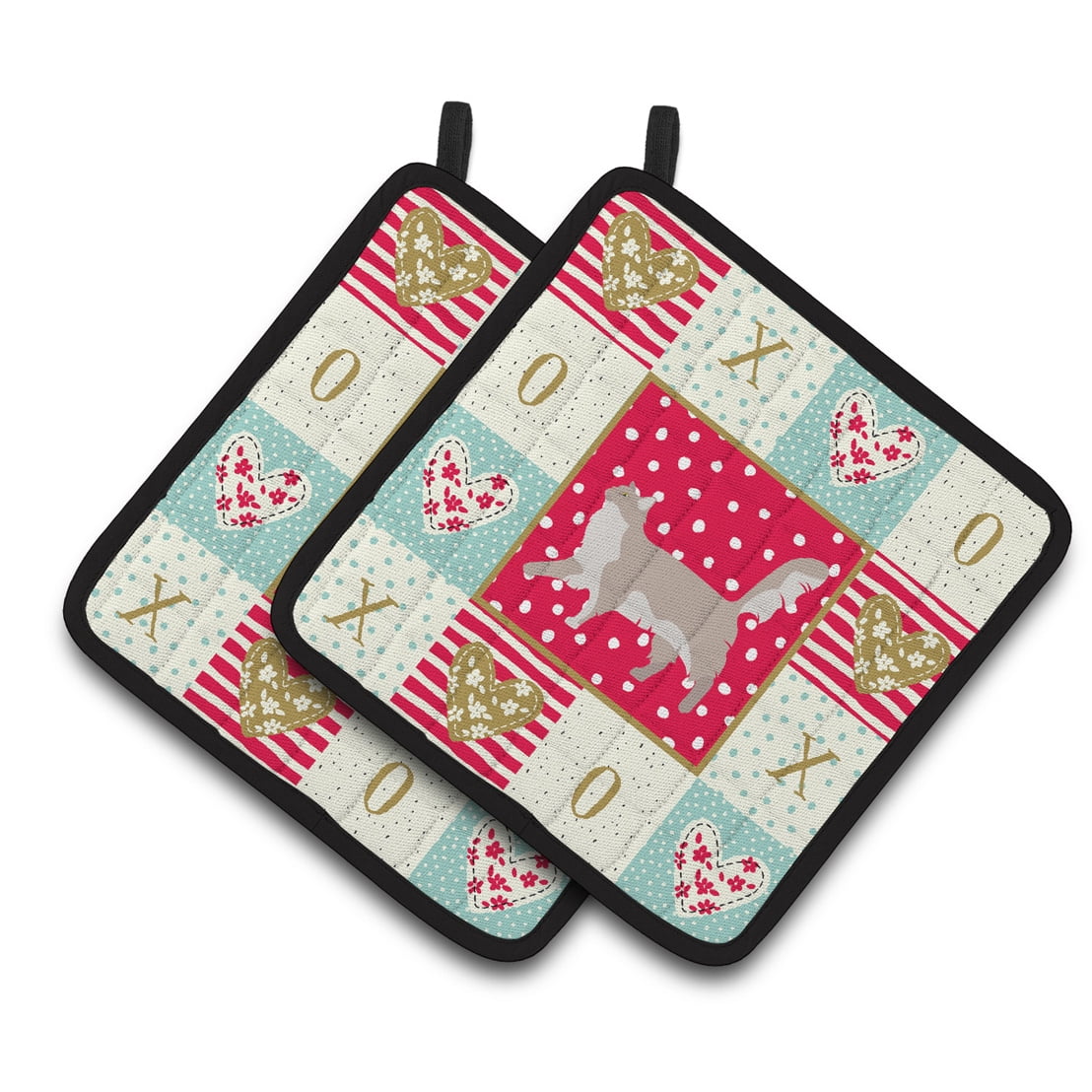 Chantilly Tiffany Cat Love Pair of Pot Holders