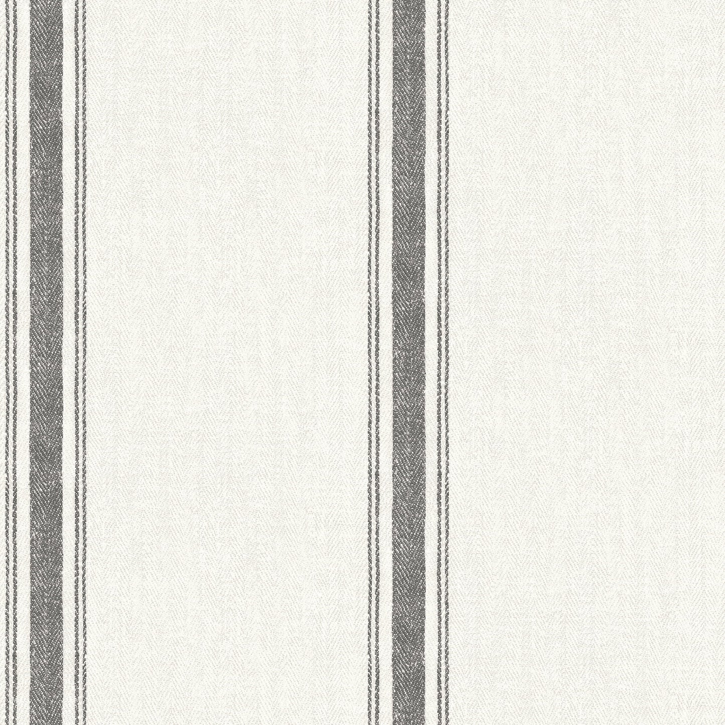 Chesapeake Linette Black Fabric Stripe Wallpaper