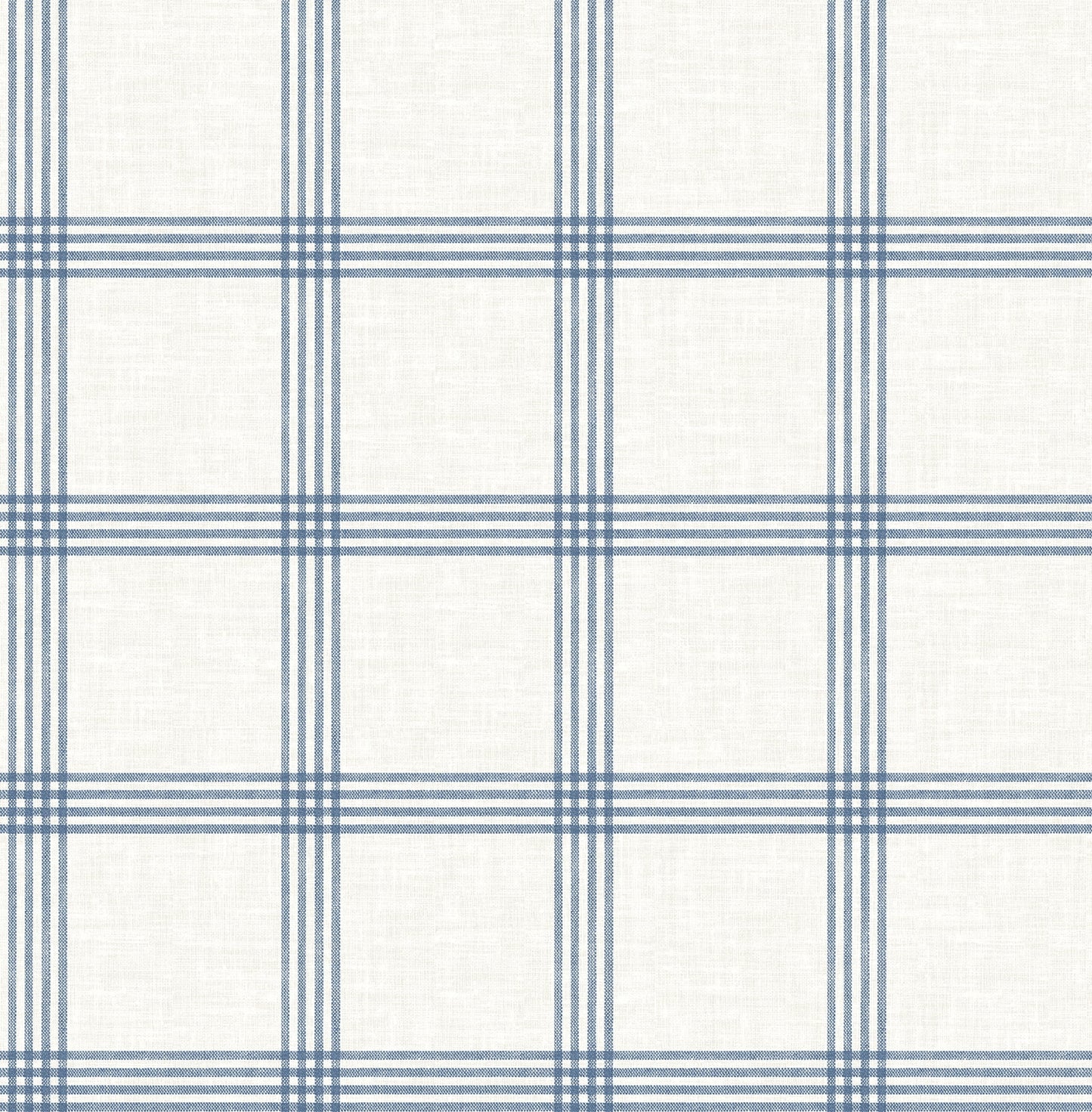 Chesapeake Twain Denim Plaid Wallpaper