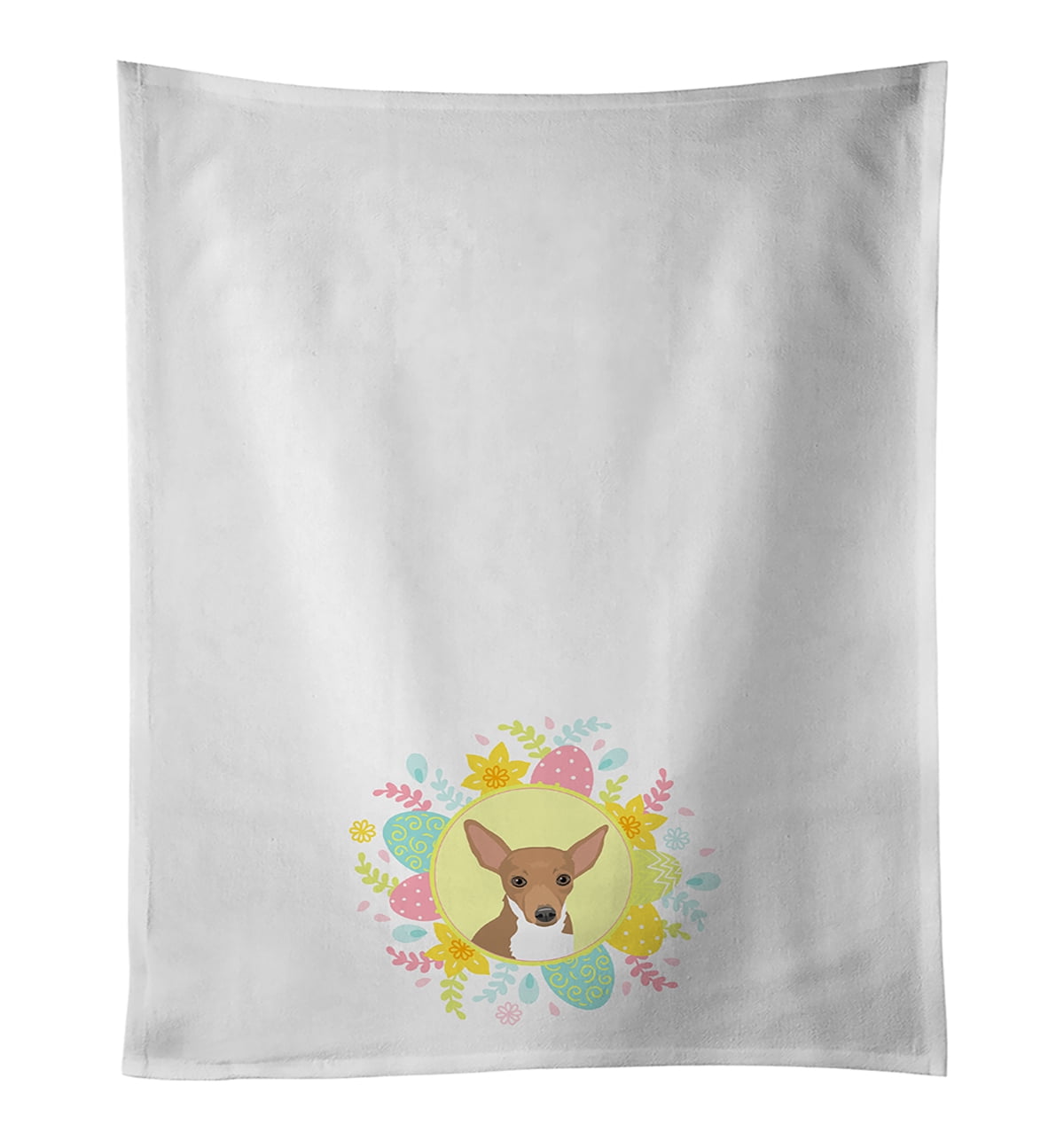 Chihuahua Chocolate y Blanco 1 Juego de Toallas de Cocina Easter Blanco de 2 19 x 28 Pulgadas