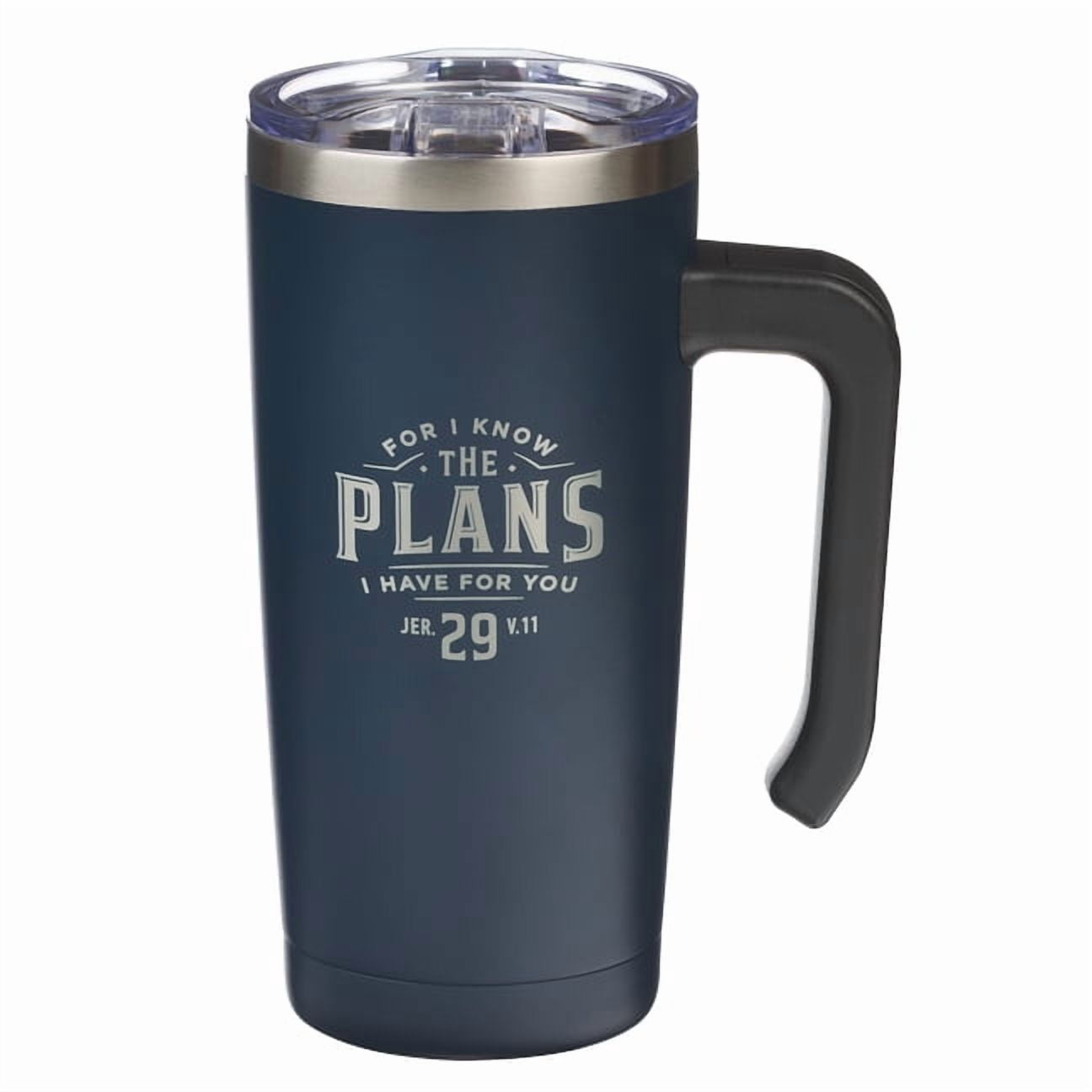 Christian Art Gifts Large Stainless Steel Vacuum Sealed Insulated Travel Mug Tumbler for Men, Women & Grads: I Know , (Hardcover)