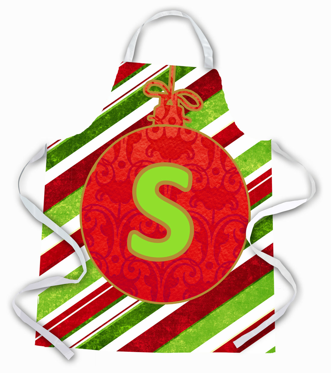 Christmas Oranment Holiday Initial Letter S Apron