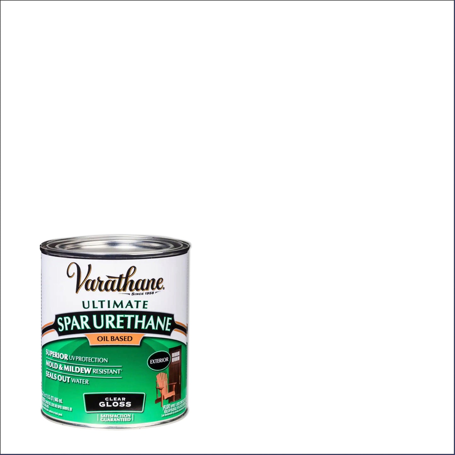 2 Pack, Clear (275 Voc), Varathane Exterior Gloss Wood Ultimate Spar Urethane Oil-Based- Quart