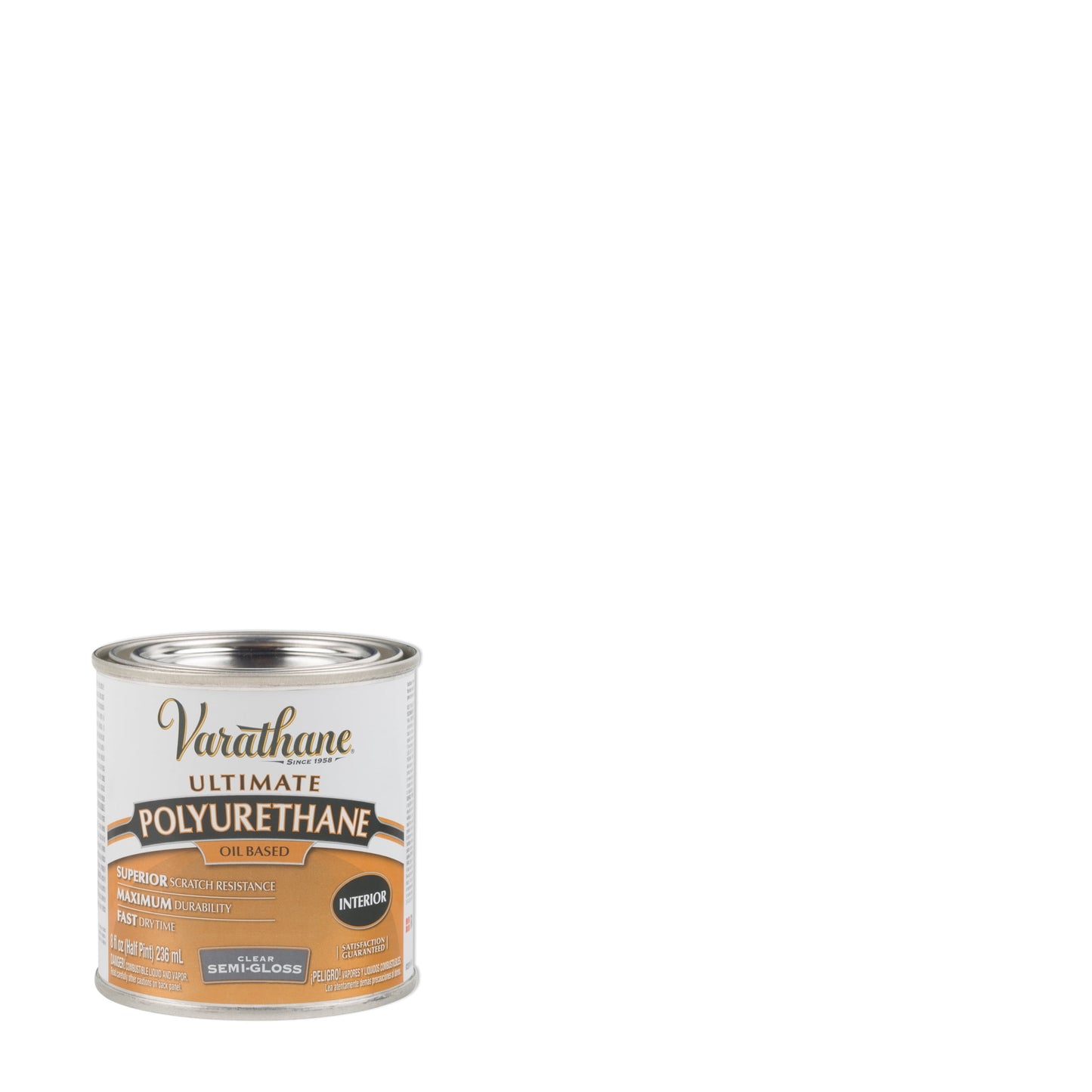 4 Pack, Clear, Varathane Ultimate Semi-Gloss Polyurethane Oil-Based-6061H, Half Pint