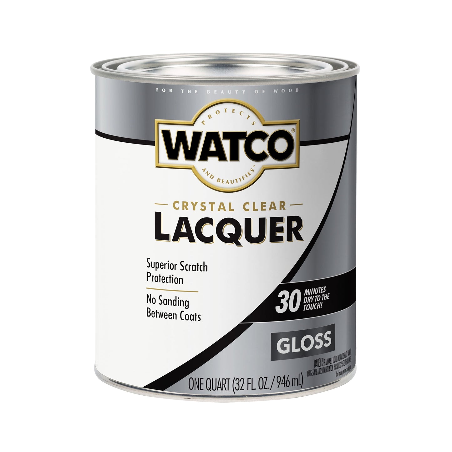 Clear, Watco Lacquer Wood Finish, Gloss-303238, Quart