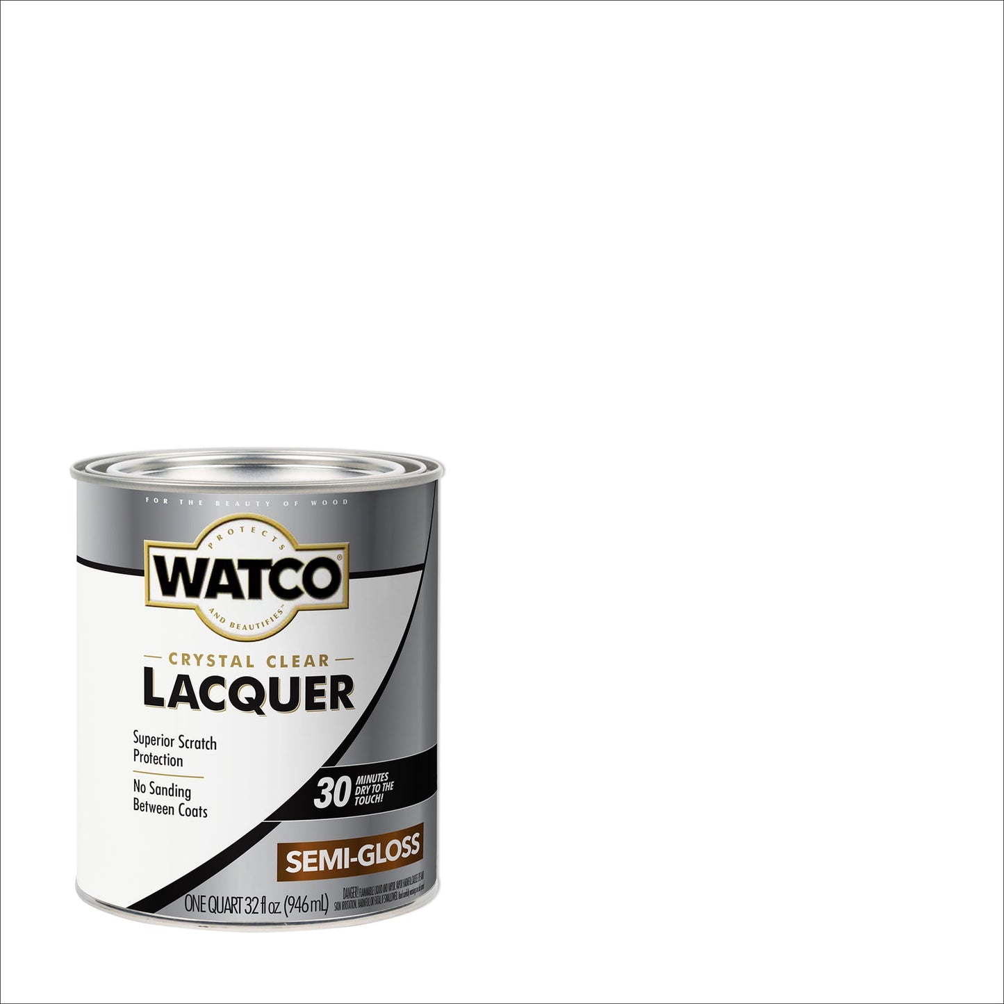 Clear, Watco Lacquer Wood Finish, Semi-Gloss-330082, Quart
