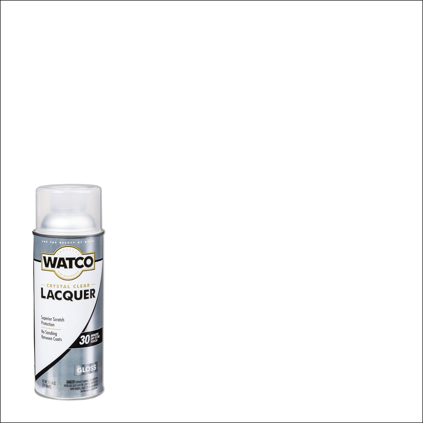 6 Pack, Clear, Watco Lacquer Wood Finish Gloss Spray- 63081, 11.25 oz.
