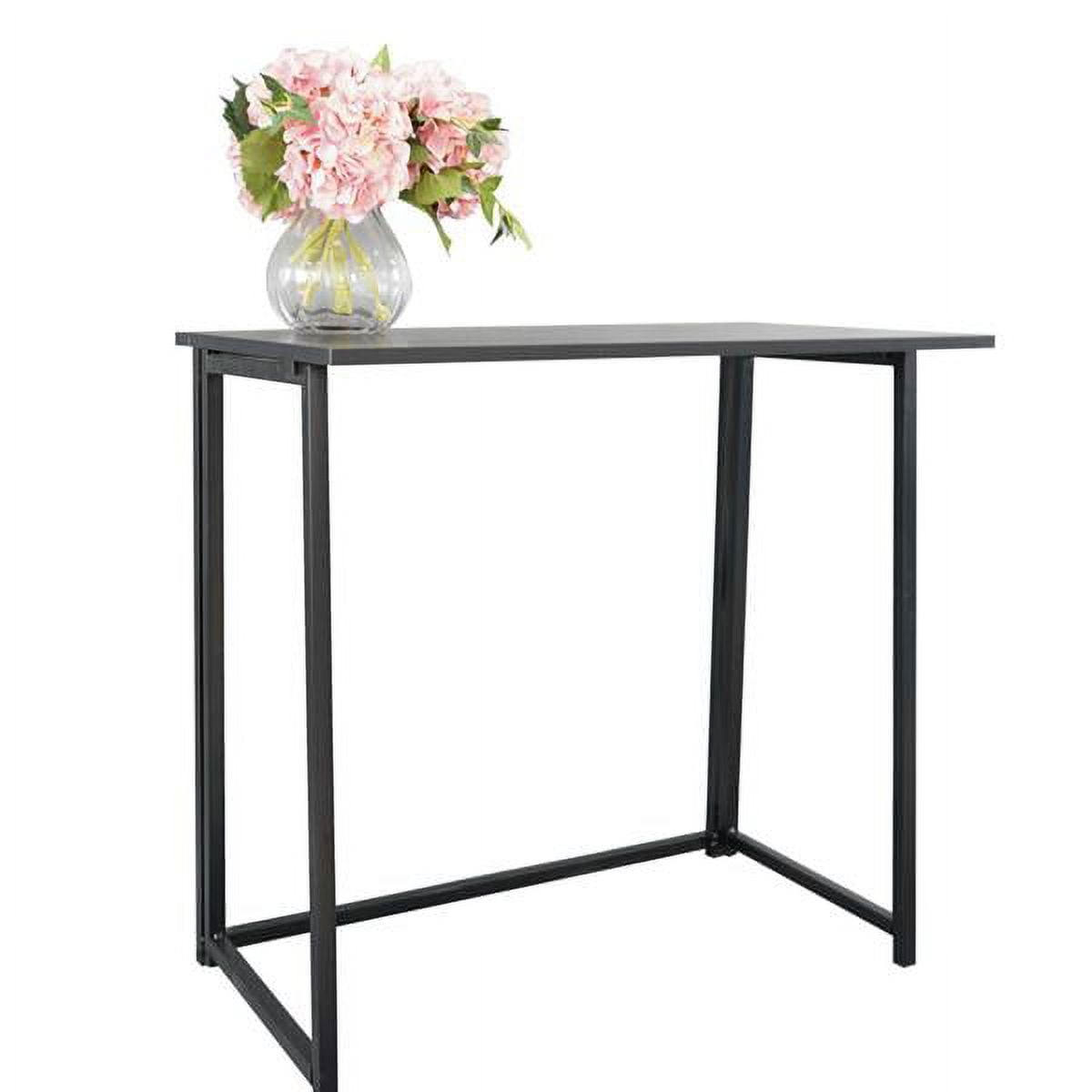 Collapsible Computer Desk, Folding Laptop Desk for Small Spaces, Portable Writing Table for Home Office, Apartment, Dorm Room, Black