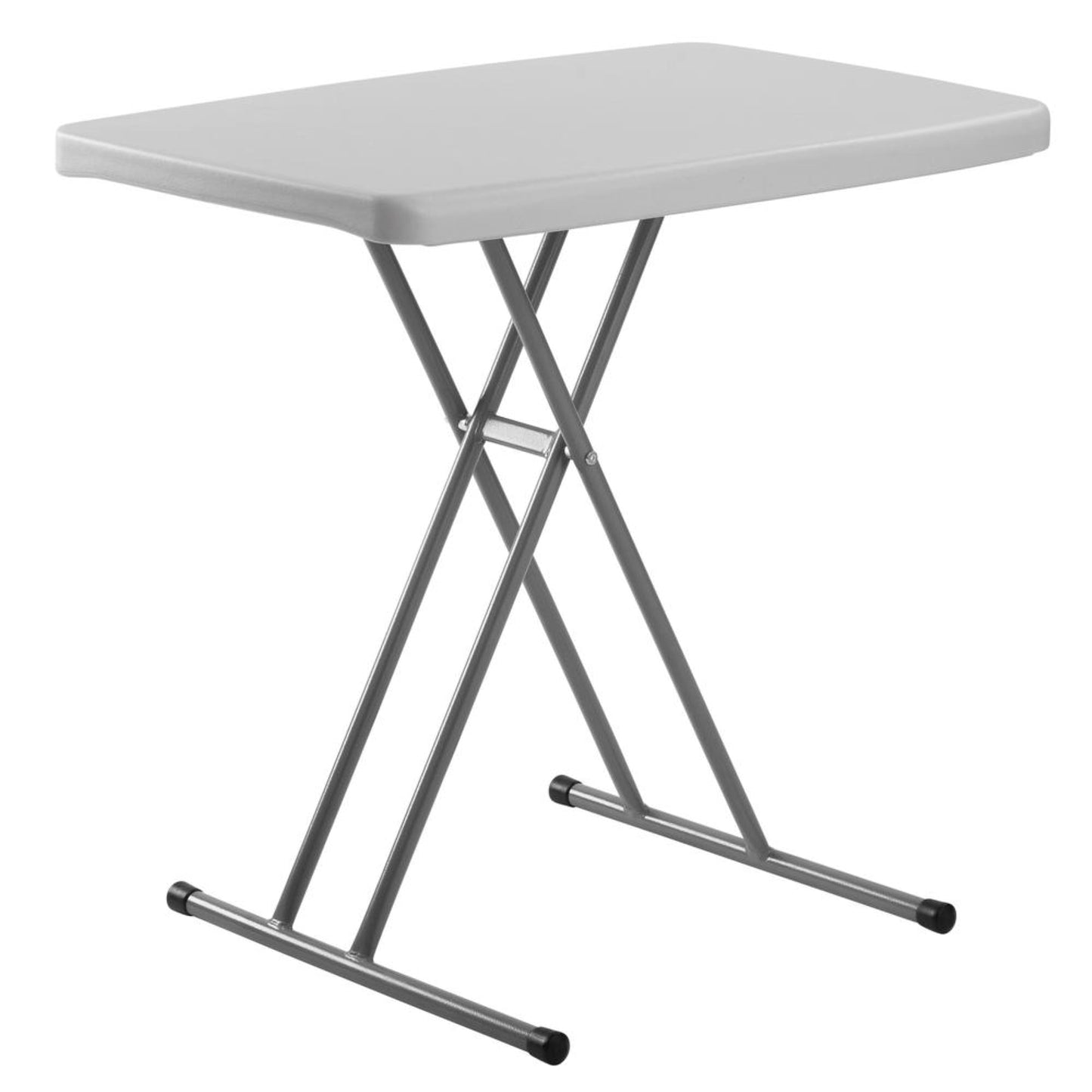 Commercialine PT Series 20x30" Metal Personal Folding Table in Speckled Gray
