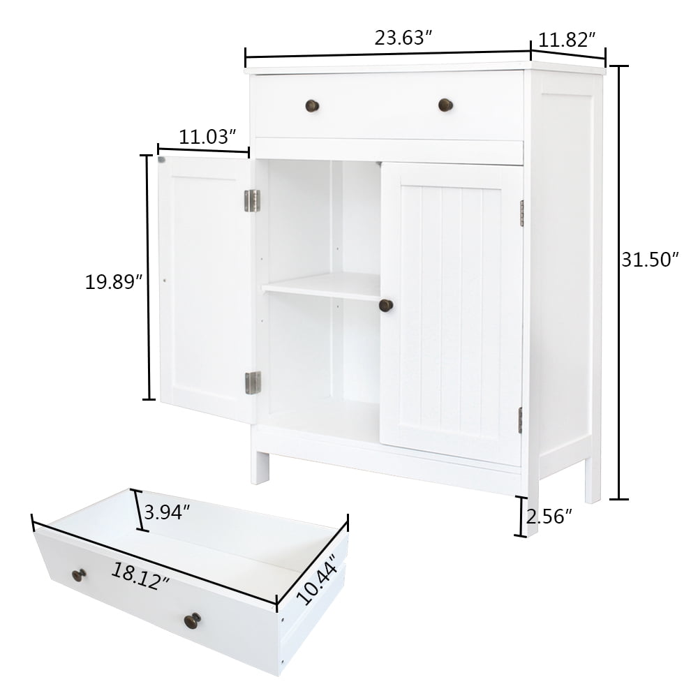 Contemporary Double-Door Stand Ark - Versatile Storage Solution White