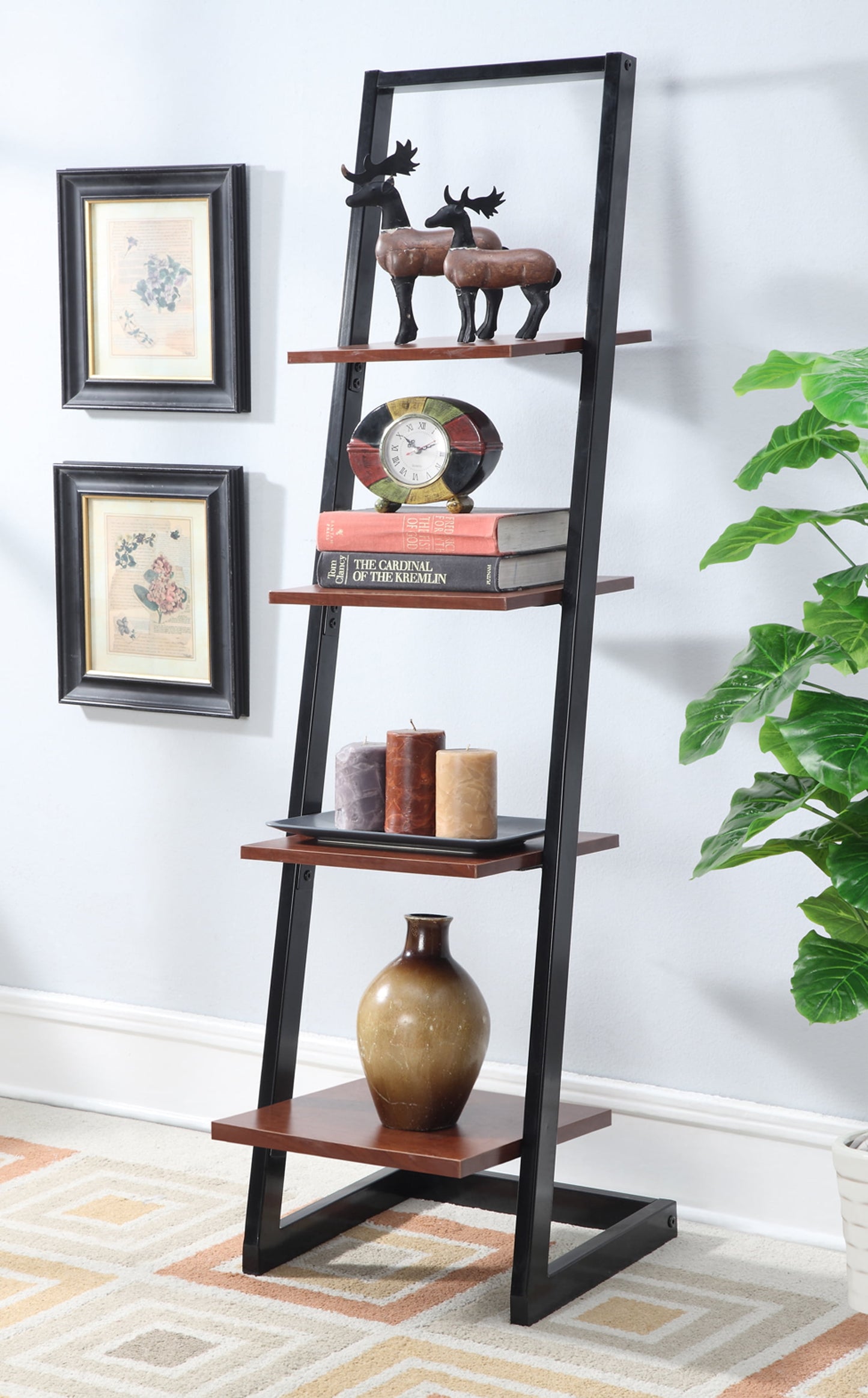 Convenience Concepts Designs2Go 4-Tier Ladder Bookshelf