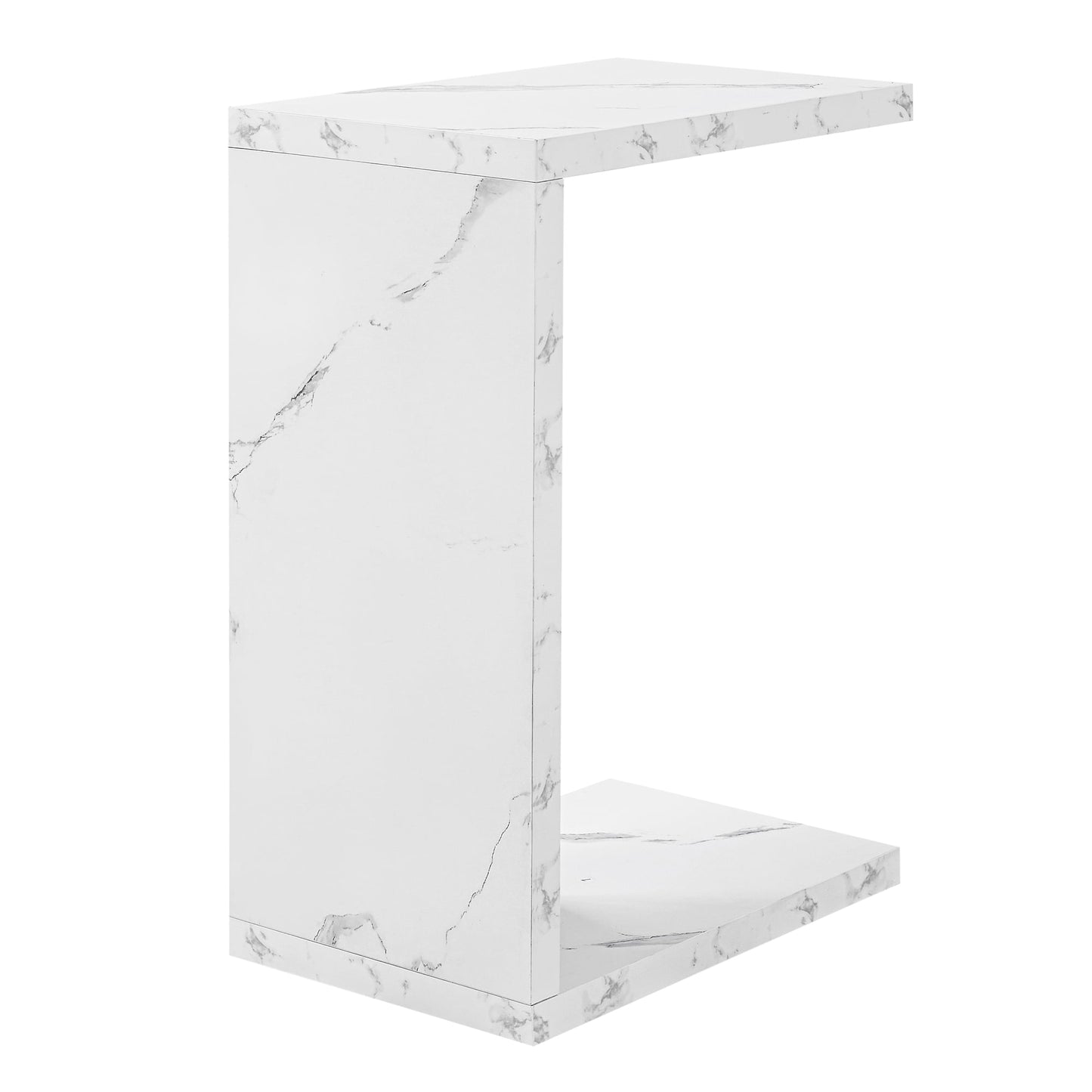 Convenience Concepts Northfield Admiral C End Table, White Faux Marble
