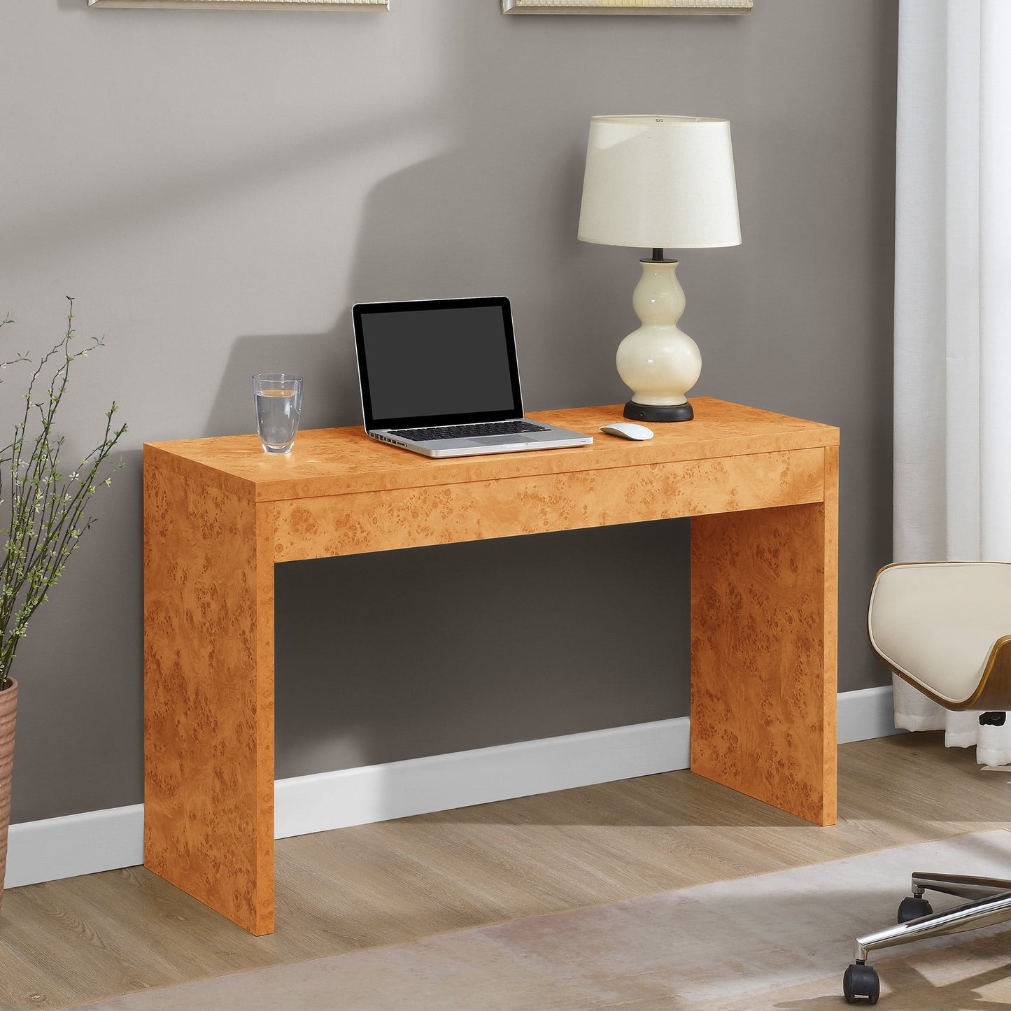 Convenience Concepts Northfield Entryway Hall Console Table/Desk, Light Burl
