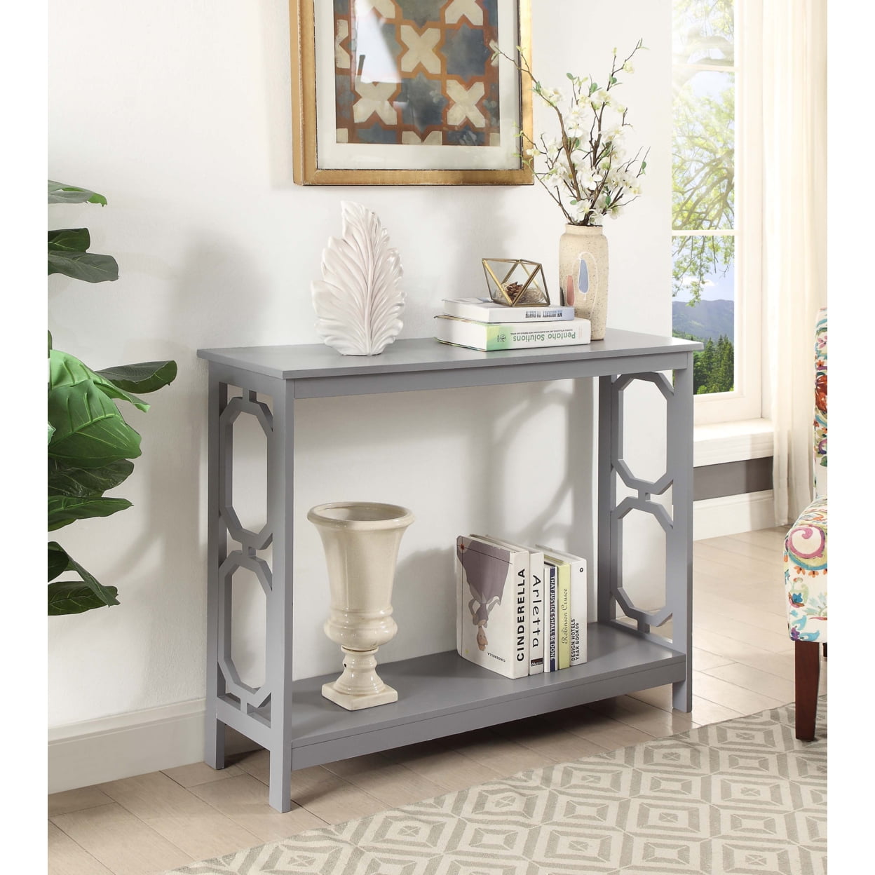 Omega Console Table, Gray