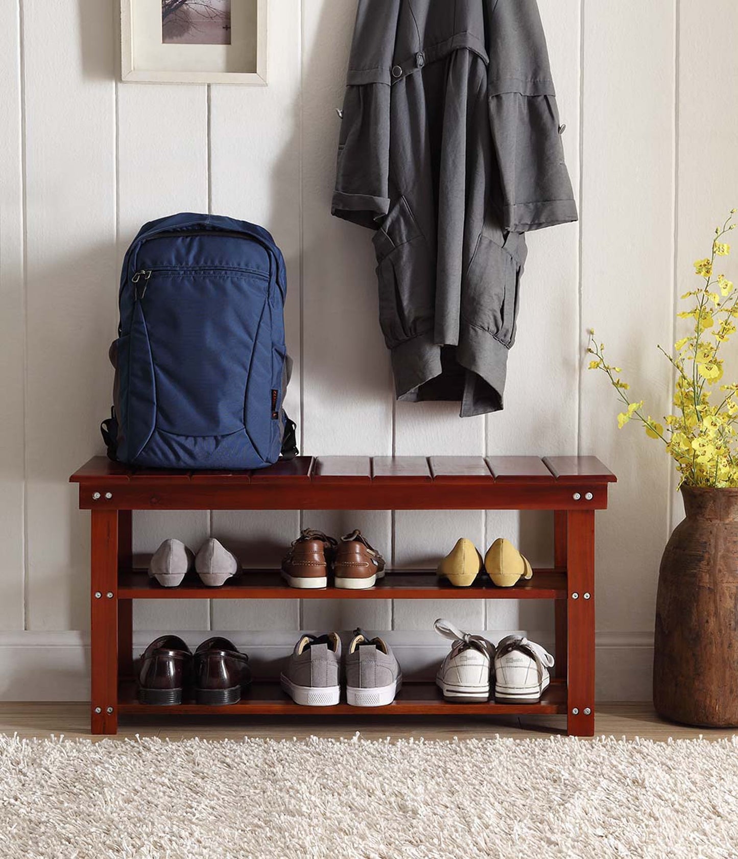 Convenience Concepts Oxford Utility Mudroom Bench