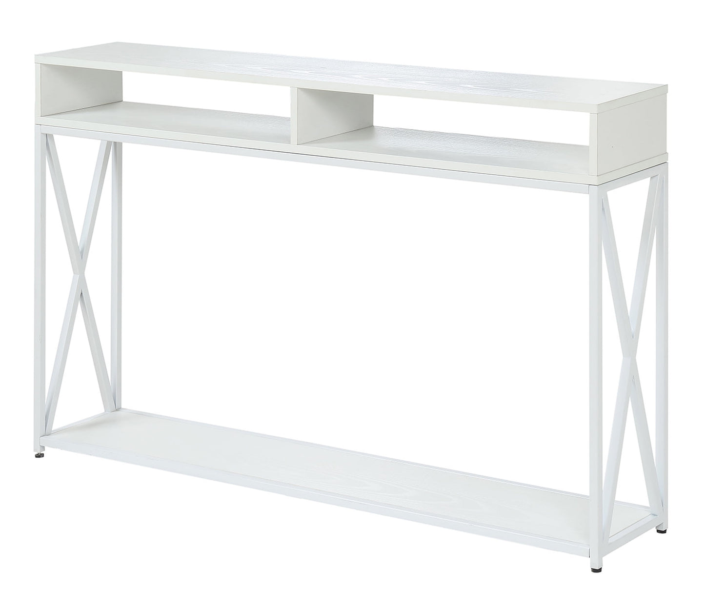 Convenience Concepts Tucson Deluxe 2 Tier Console Table, White