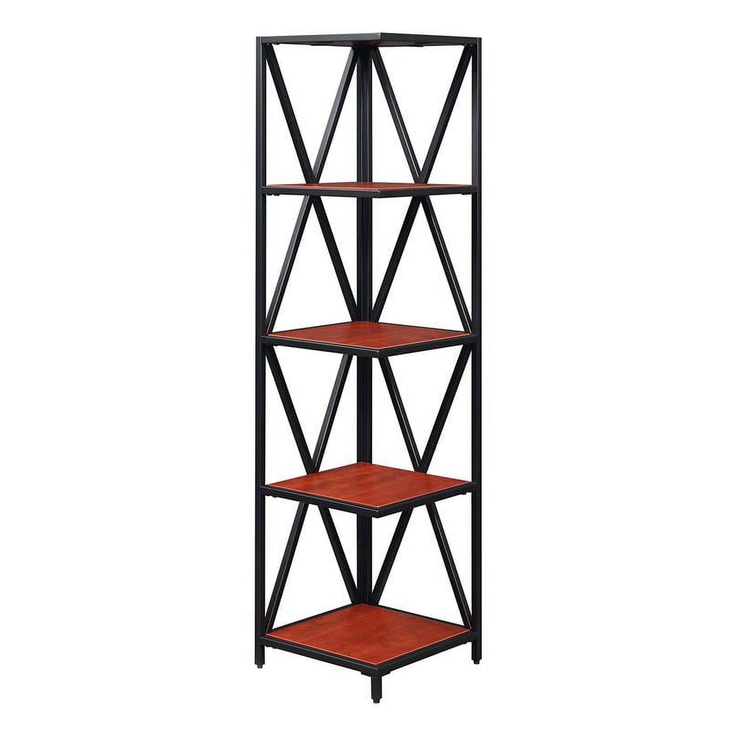 Convenience Concepts Tucson Metal 5 Tier Corner Bookcase