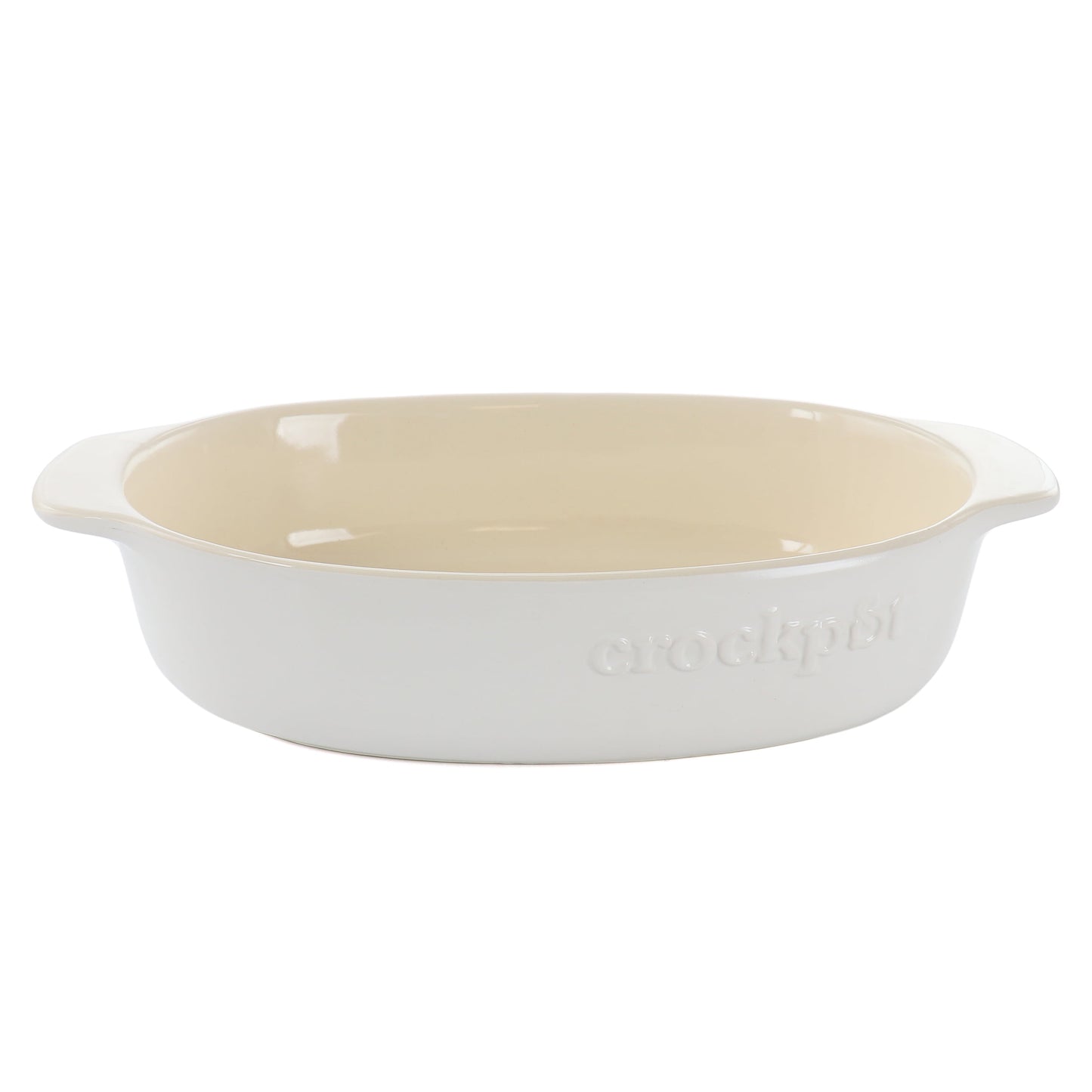 Crock Pot Artisan 2.5 Quart Oval Stoneware Casserole in White