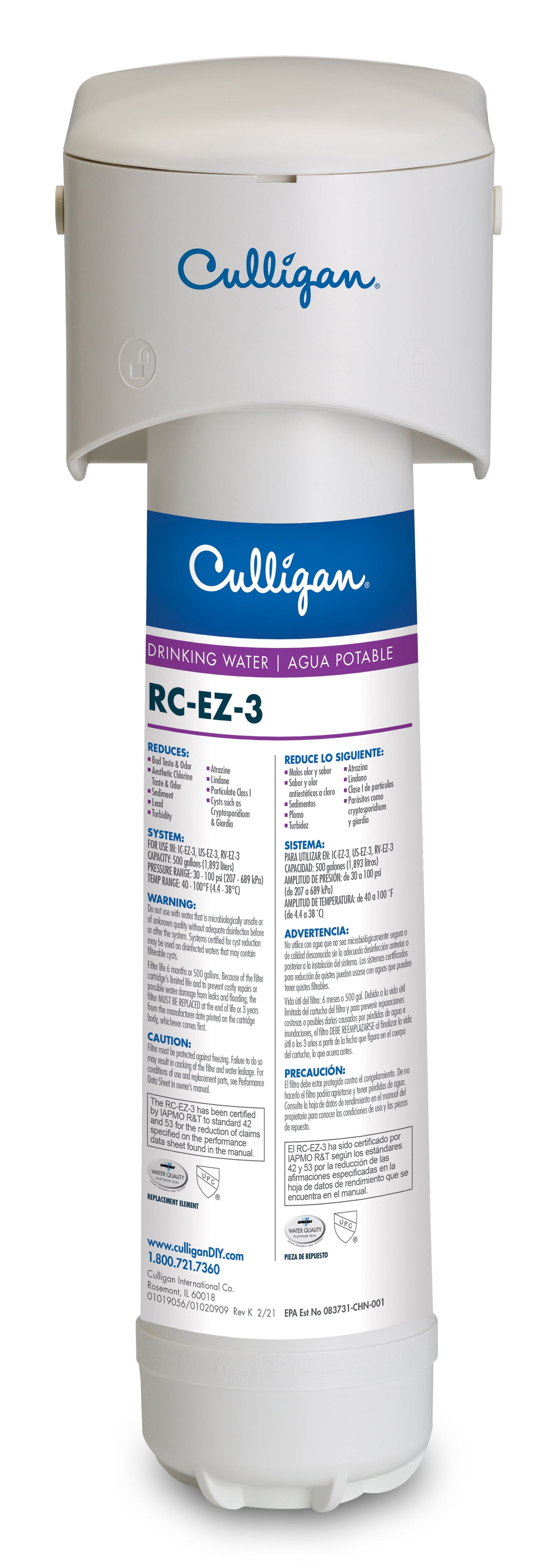Culligan US-EZ-3 Under Sink Water Filtration System, Advanced