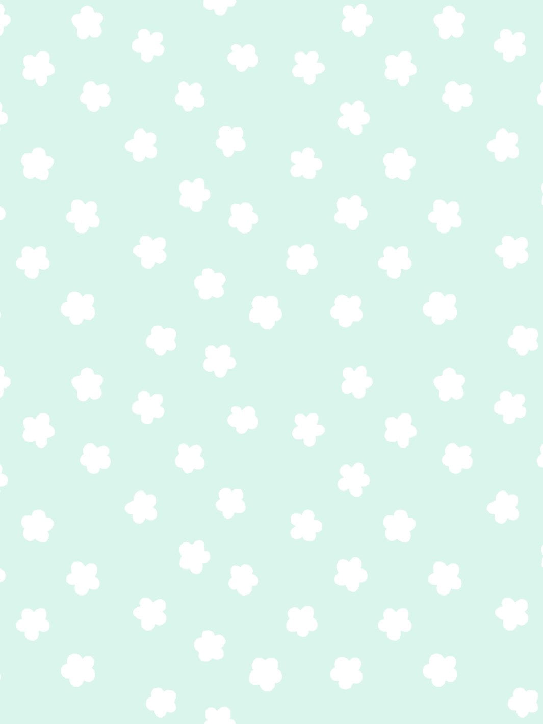 Daisy Removable Vinyl Wallpaper by Barbie - Robin's Egg