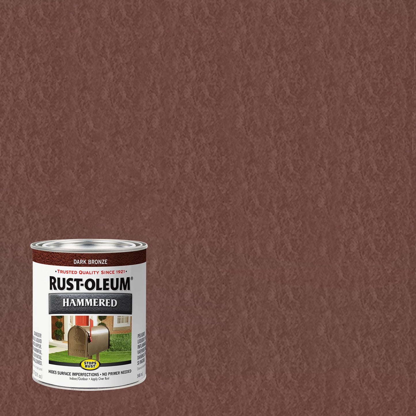 2 Pack, Dark Bronze, Rust-Oleum Stops Rust Hammered Paint- Quart