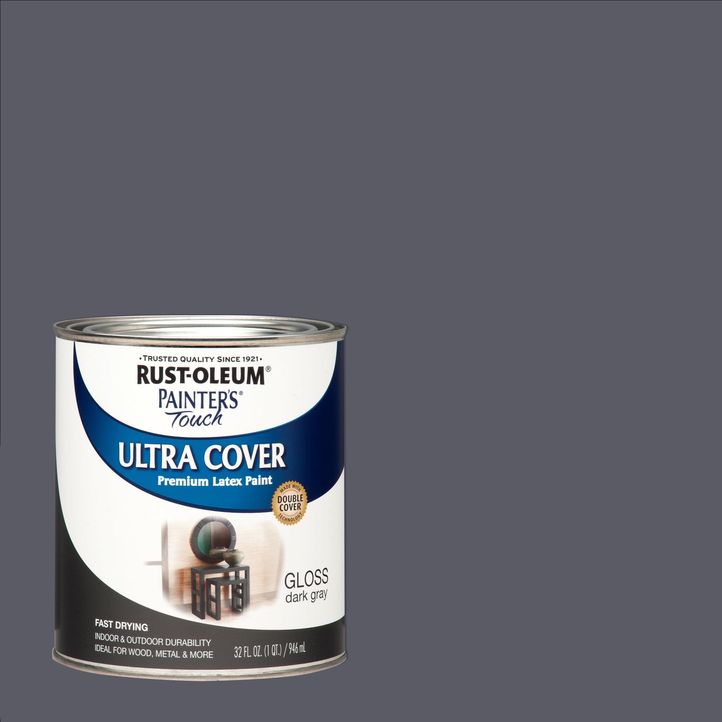 Dark Gray, Rust-Oleum Painter's Touch Ultra Cover Gloss, Quart, 2 Pack