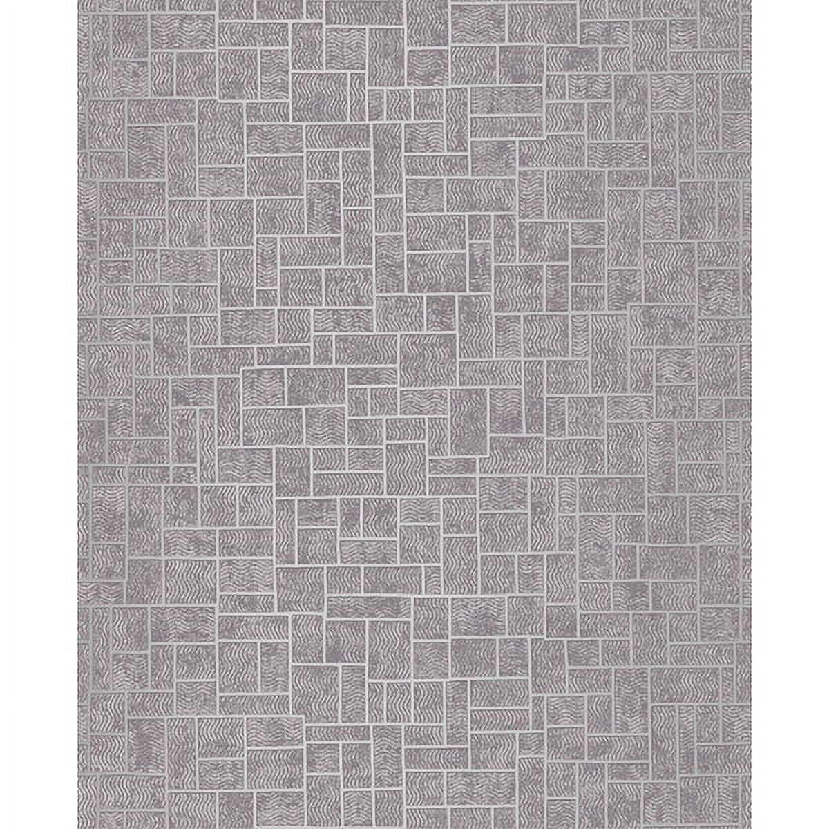 Decorline Etude Purple Geometric Wallpaper, 20.5-in by 33-ft, 56.4 sq. ft