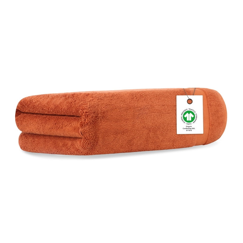 Delara Organic Cotton Luxuriously Plush Bath Towel, GOTS & OEKO-TEX Certified, Premium Feather Touch Technology Towels, 650 GSM Long Staple, Ultra-Absorbent, 30"x58"