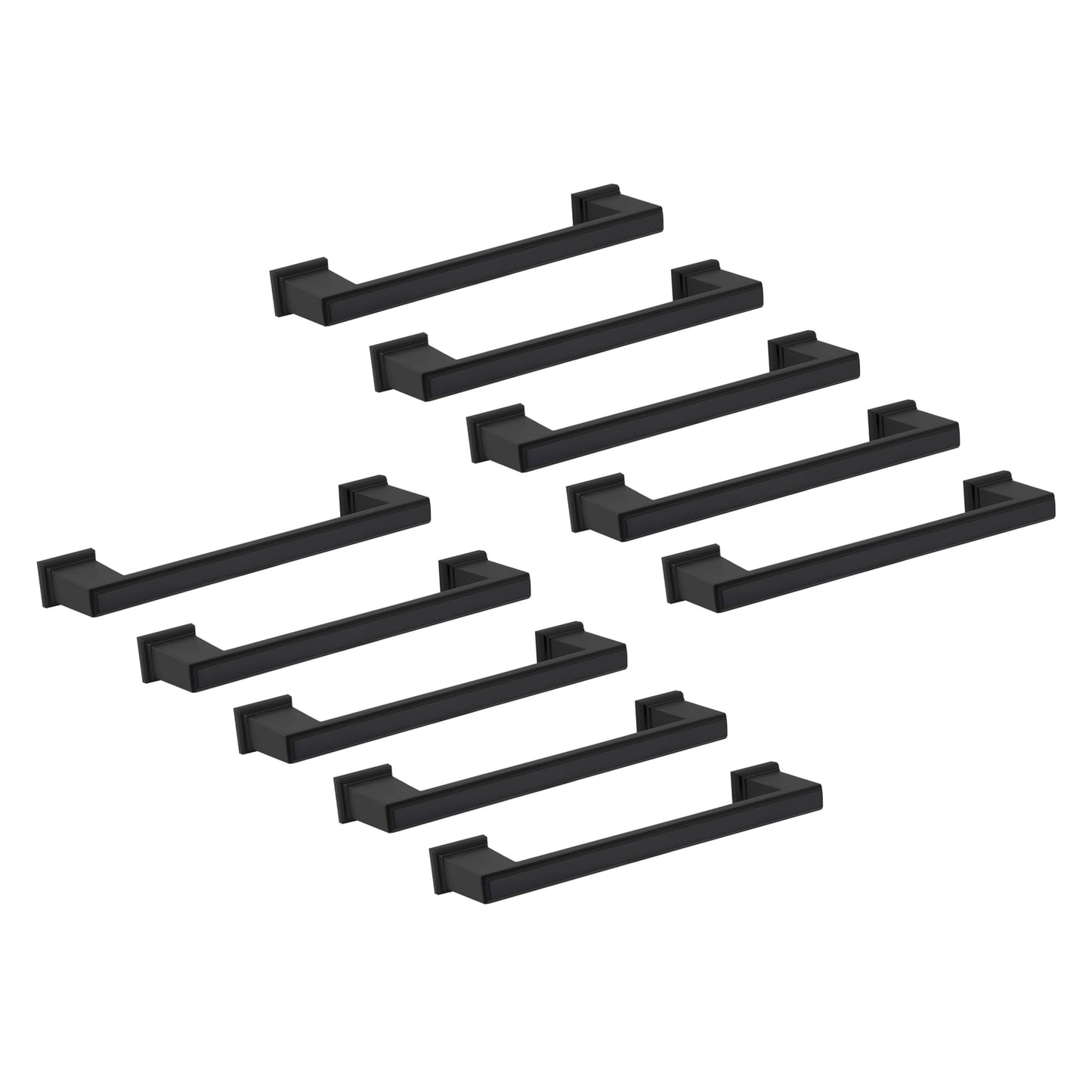 Design House 189167 Gage 5 in. Center-to-Center Kitchen Drawer Pulls Cabinet Handles, Matte Black (10-Pack)