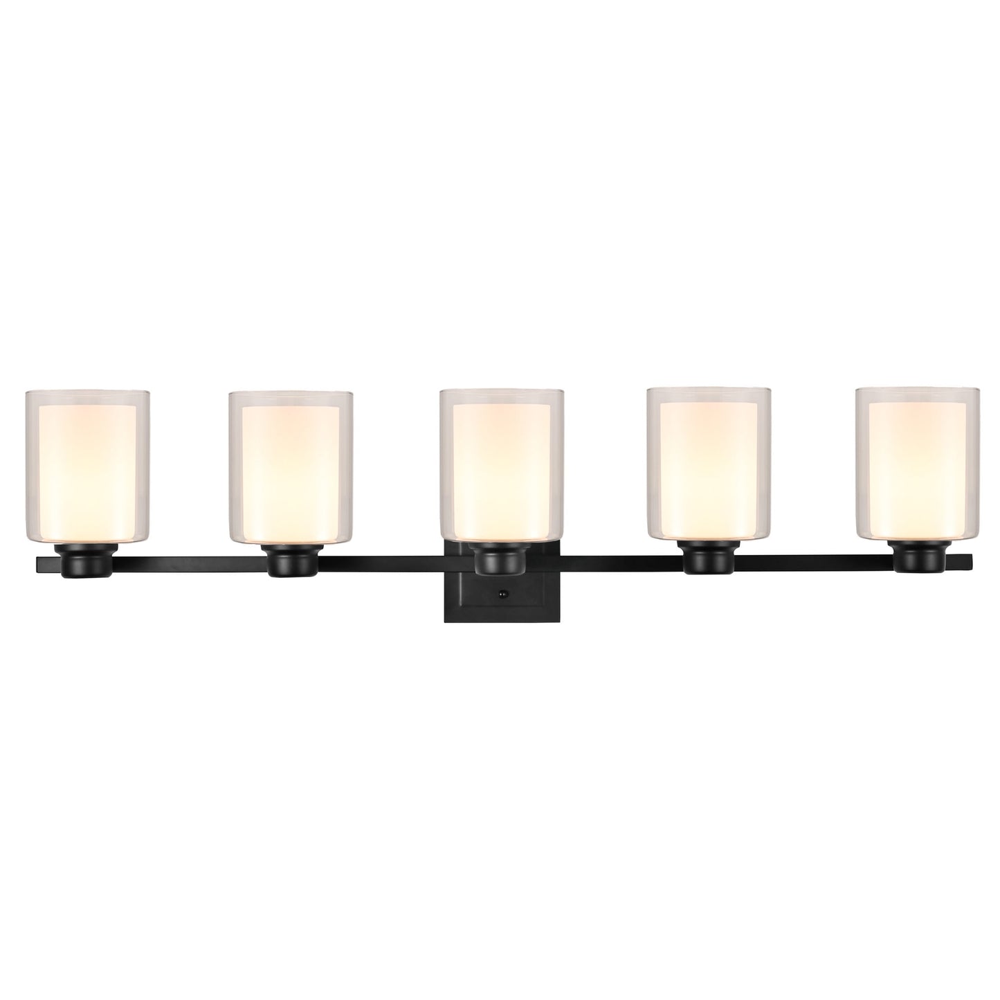 Design House Oslo Modern 5-Light Dimmable LED Vanity Light, Matte Black