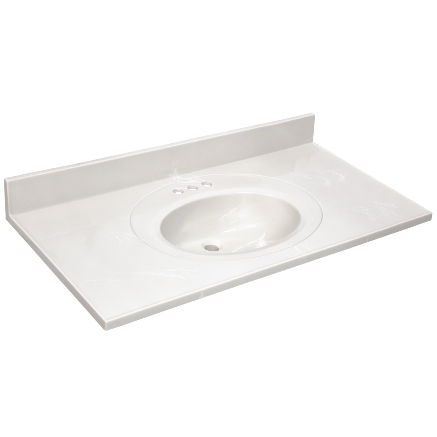 43 Inch Cultured Marble Vanity Top with Backsplash, Improved Package, Ivory – Design House, 586164