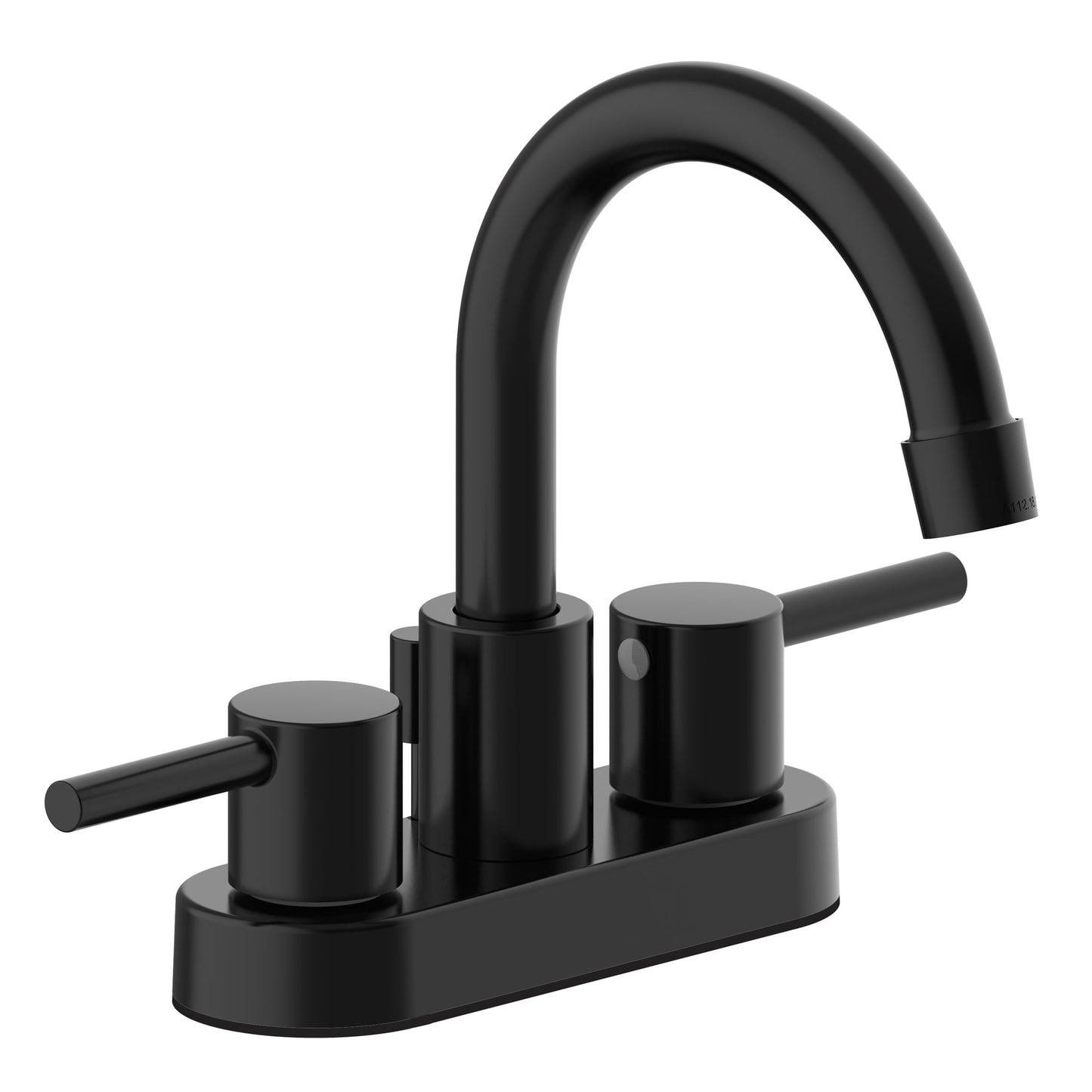 Design House 593962 Eastport II Contemporary Centerset Deck Mount 2-Handle Faucet for Bathroom Matte Black