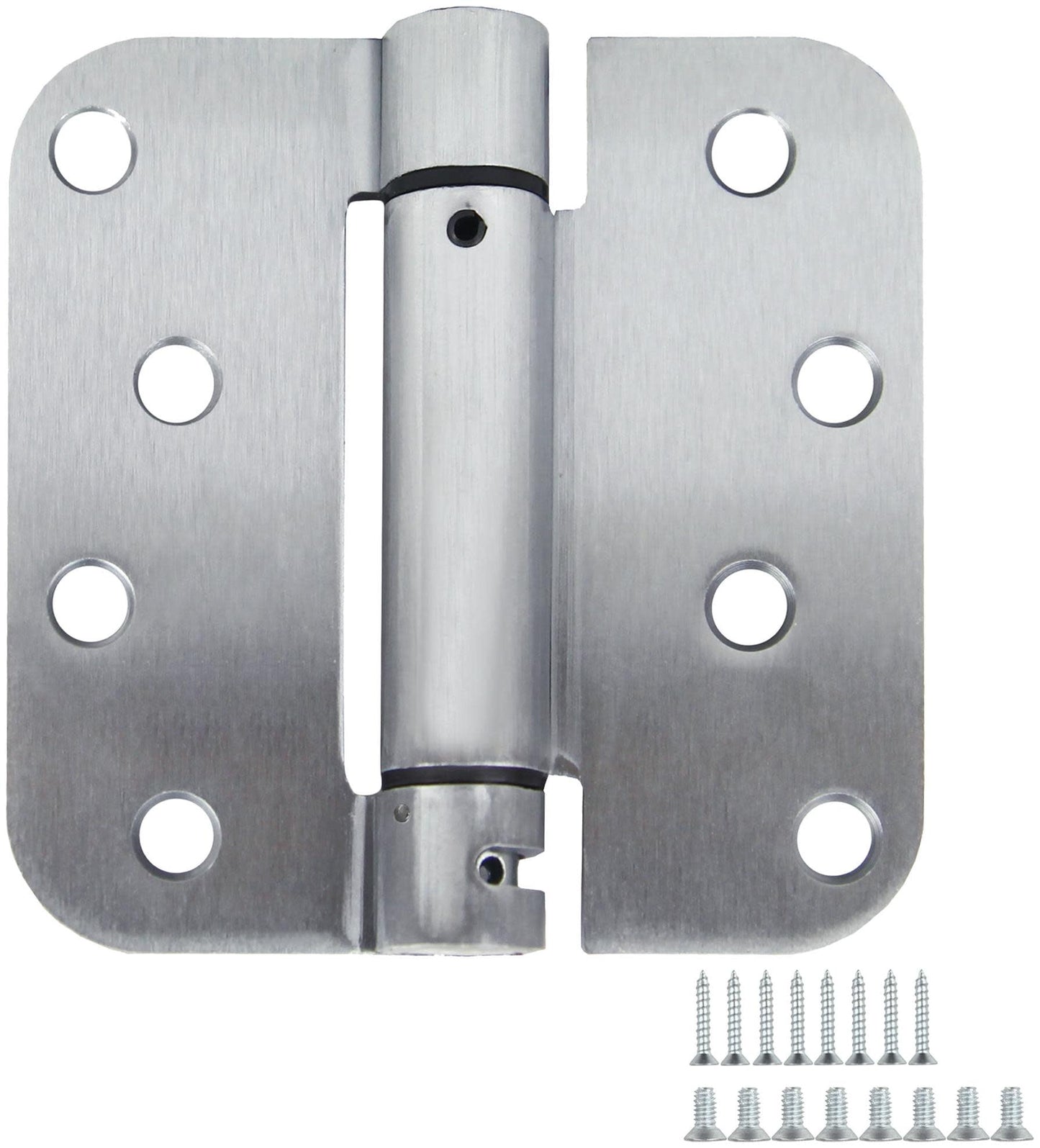 Design House 2-Pack 4" Self Closing Interior/Exterior Door Hinges, Satin Chrome