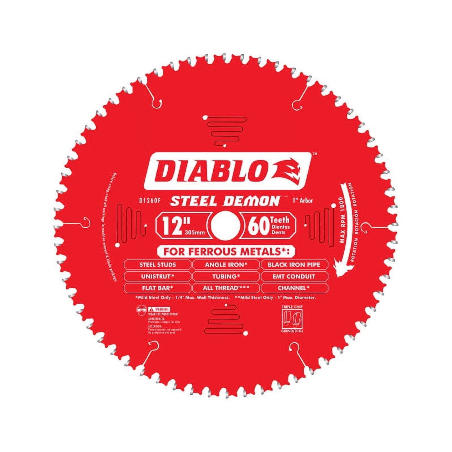 Diablo D1260CF 12" 60Tooth Cermet II Metals & Stainless Steel Circular Saw Blade
