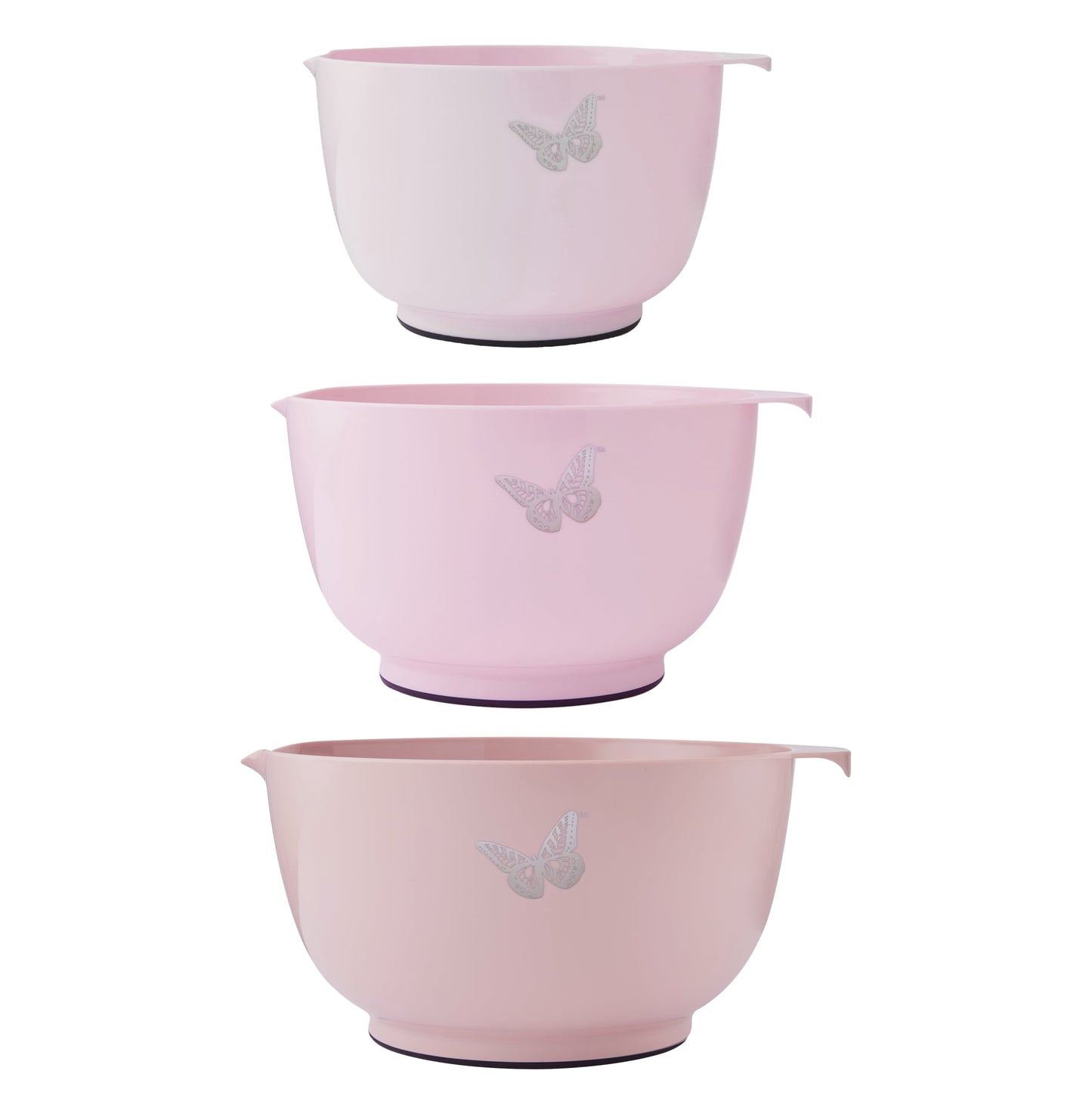 Dolly Parton Plastic Mixing Bowls with Mess-Free Spout, Blush