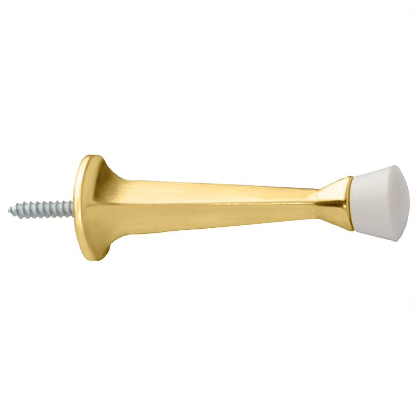 Design House Cast 20-Pack Steel Door Stop Wall Protector with Rubber Tip, Polished Brass