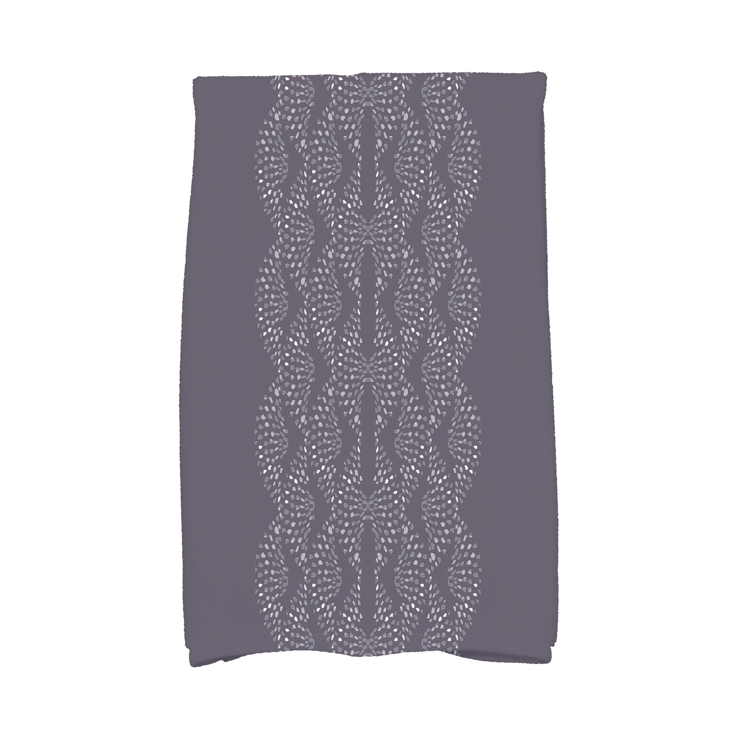 Dotted Focus 16 x 25 Inch Purple Geometric Print Kitchen Towel