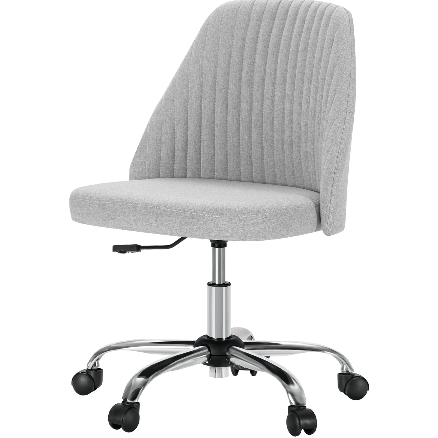MAYEERTY Armless Office Desk Chair Height Adjustable ,Mid Back Accent Chair,Gray