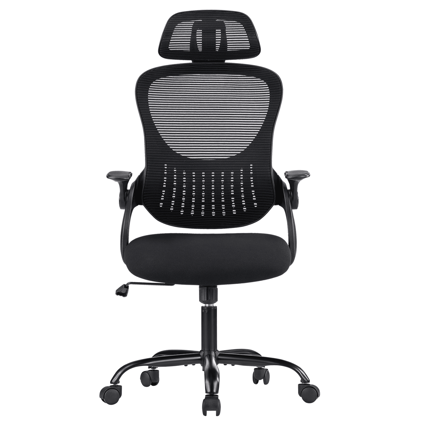 MAYEERTY Ergonomic Office Chair with Headrest, Adjustable Task Chair with Flip-Up Armrests