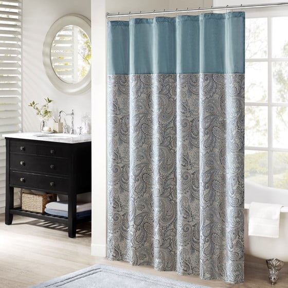 Dovelina Jacquard Shower Curtain, 72" x 72", Machine-Washable, Multicolor
