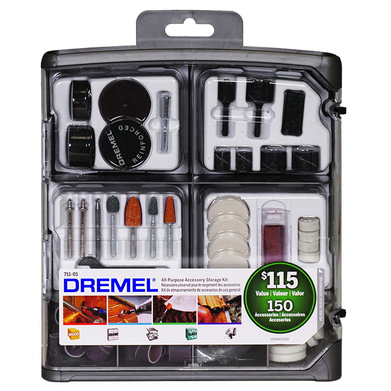 Dremel 711-01 Kit de Accesorios Rotatorios Multiusos de 150 Piezas