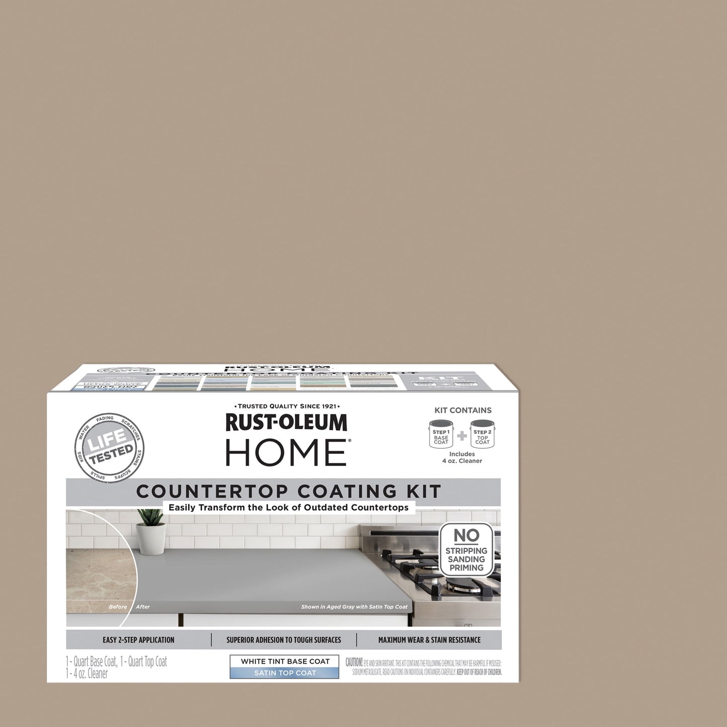 Driftwood, Rust-Oleum HOME Countertop Satin Coating Kit-38496204T, Quart