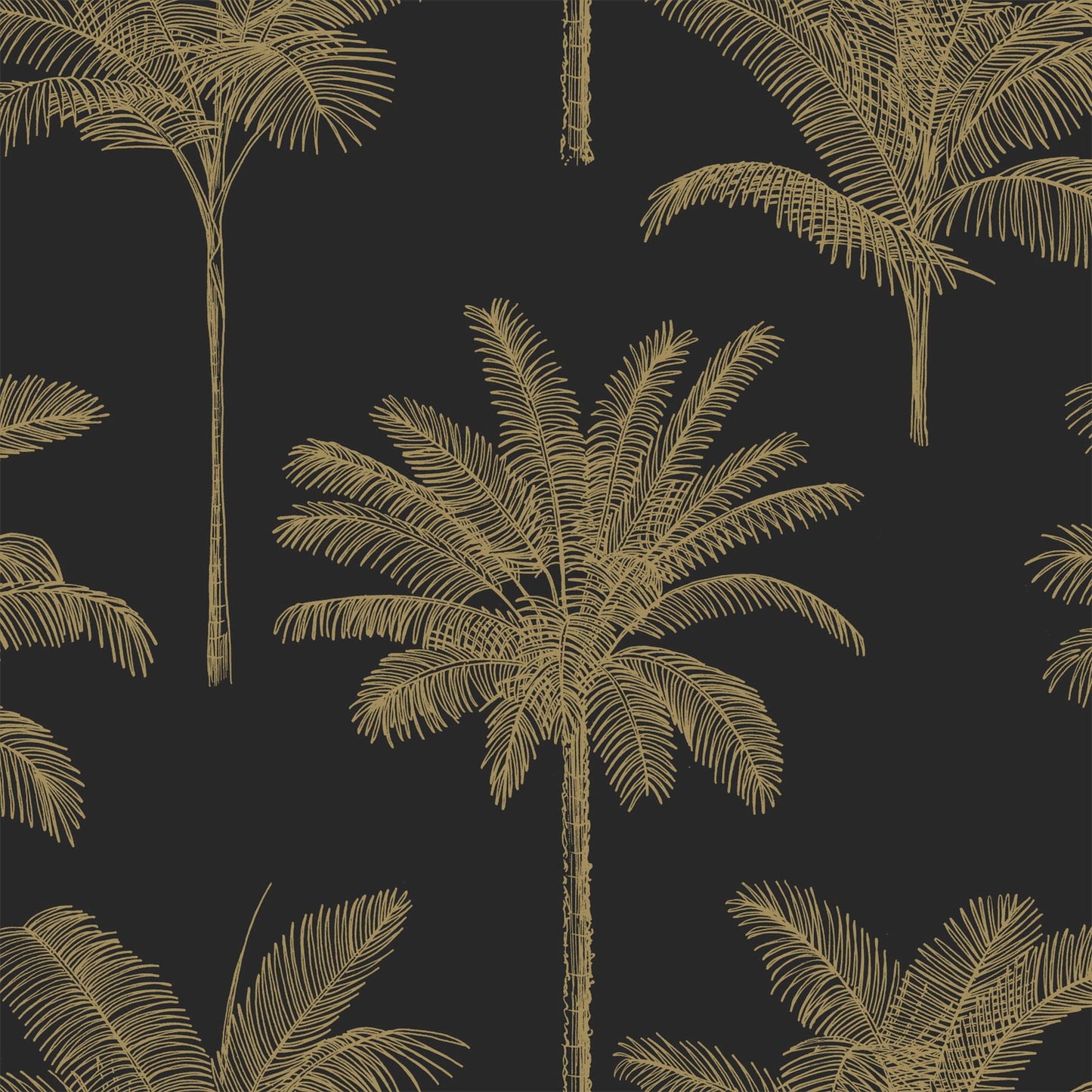 ESTA Home Taj Black Palm Trees Wallpaper, 20.9-in by 33-ft